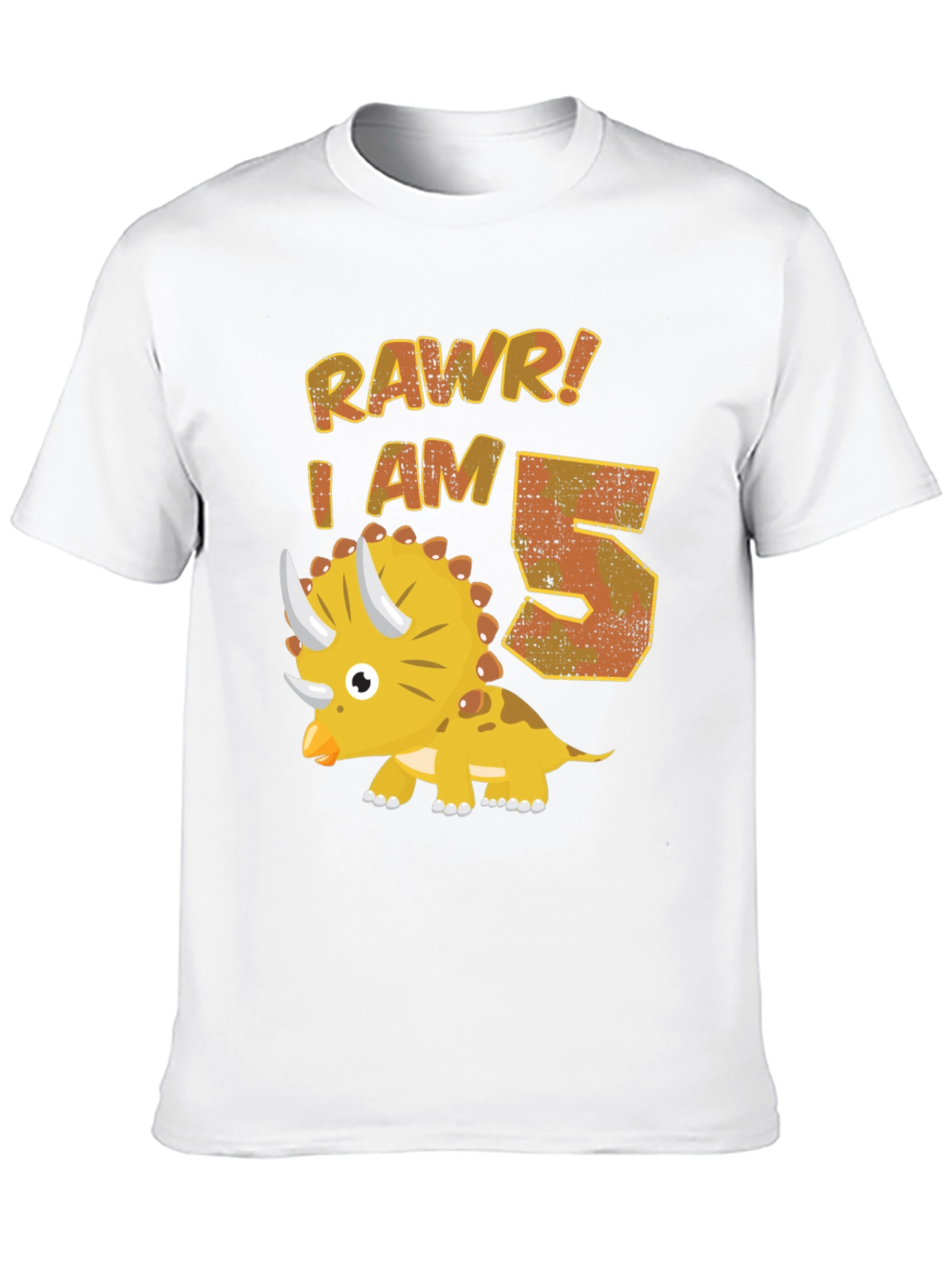 Roar! I Am 5 Dinosaur Birthday T-Shirt
