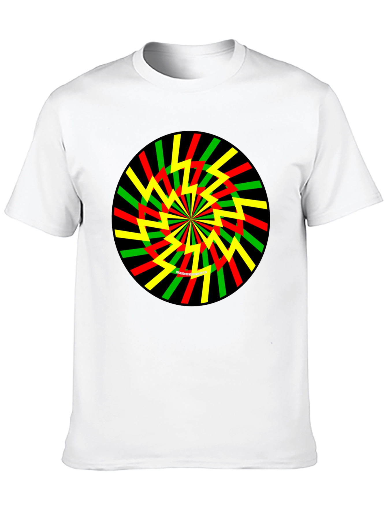Rasta Spiral Graphic Tee - Black