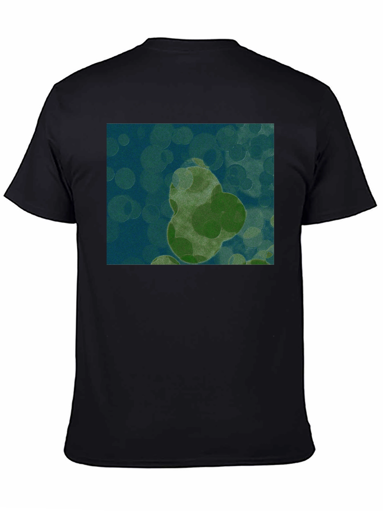 Abstract Pear Print Black T-Shirt