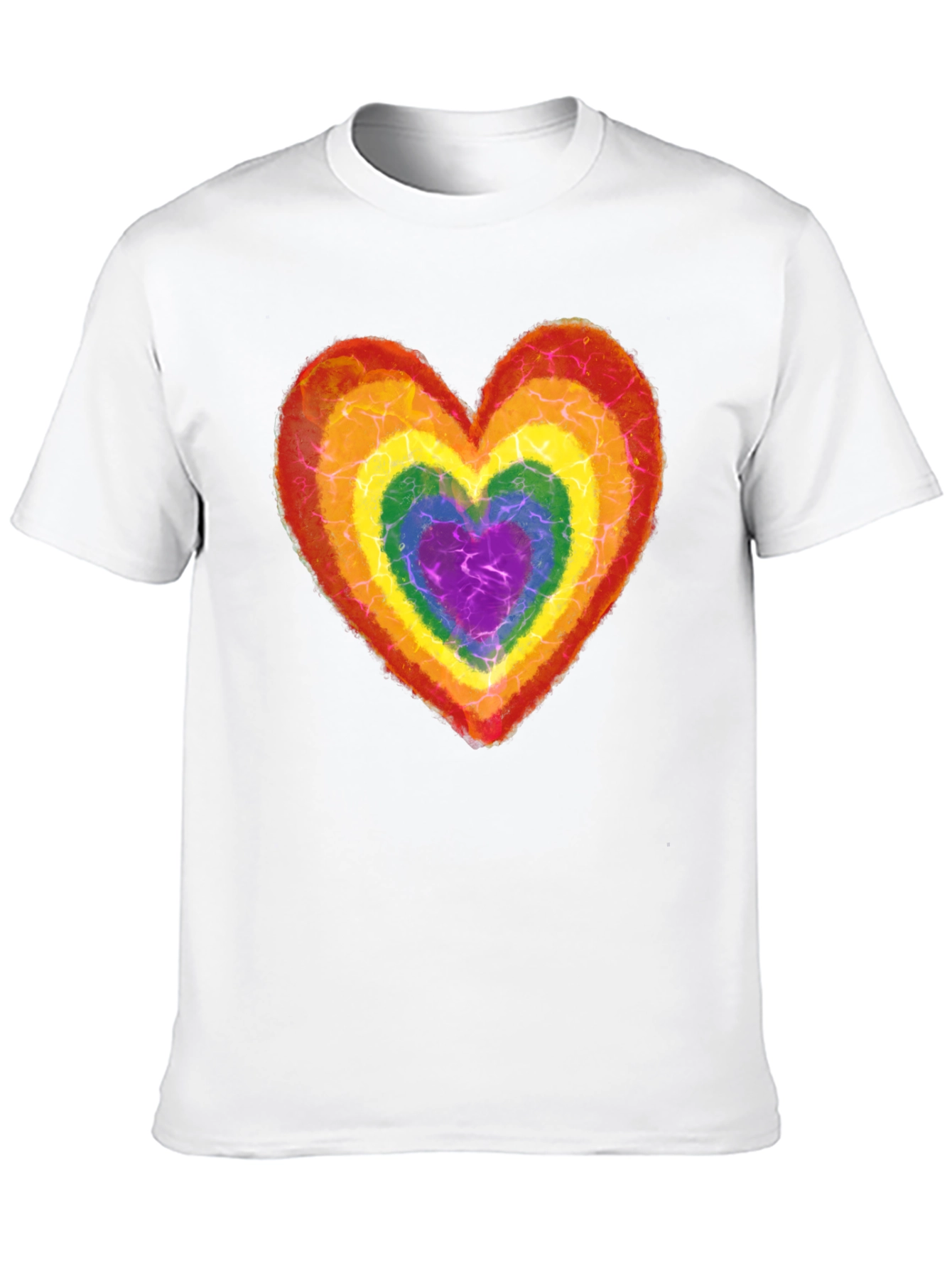 Rainbow Heart Graphic Tee - Black