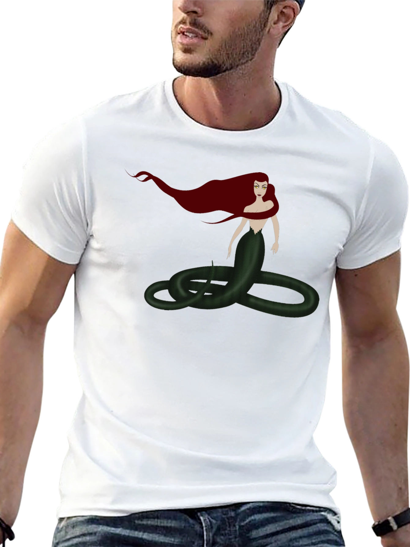 Medusa Graphic Tee - Stylish Serpent Shirt