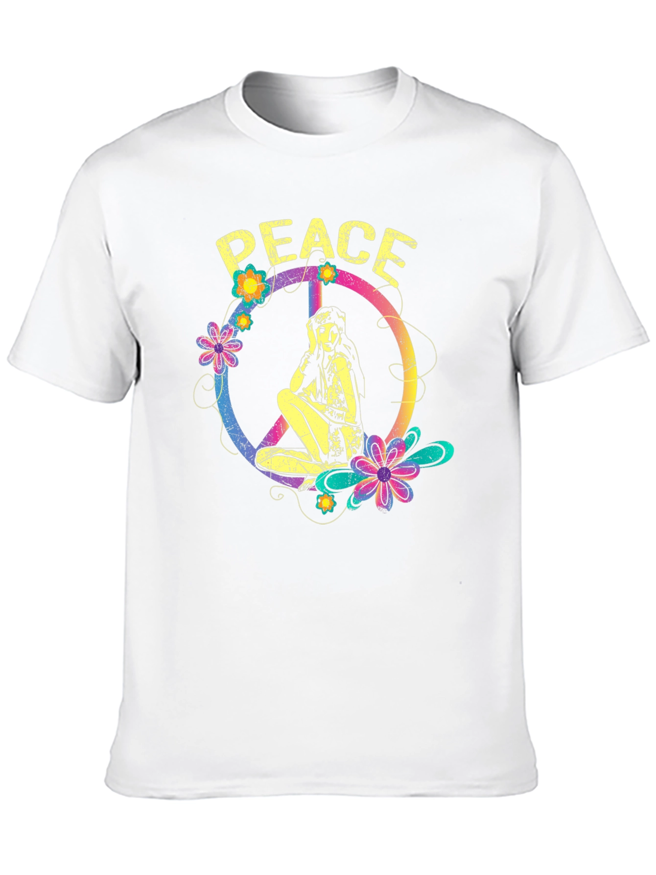 Peace Sign Girl Graphic T-Shirt