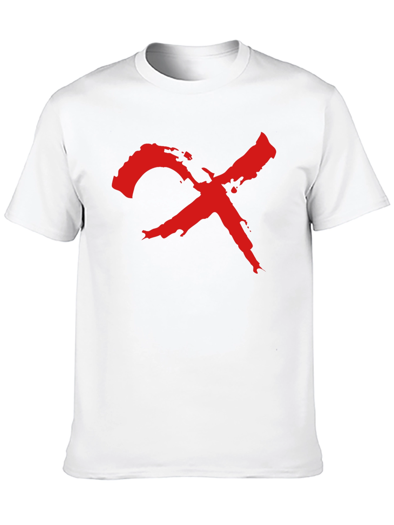 Edgy Graphic Tee - Red X on Black