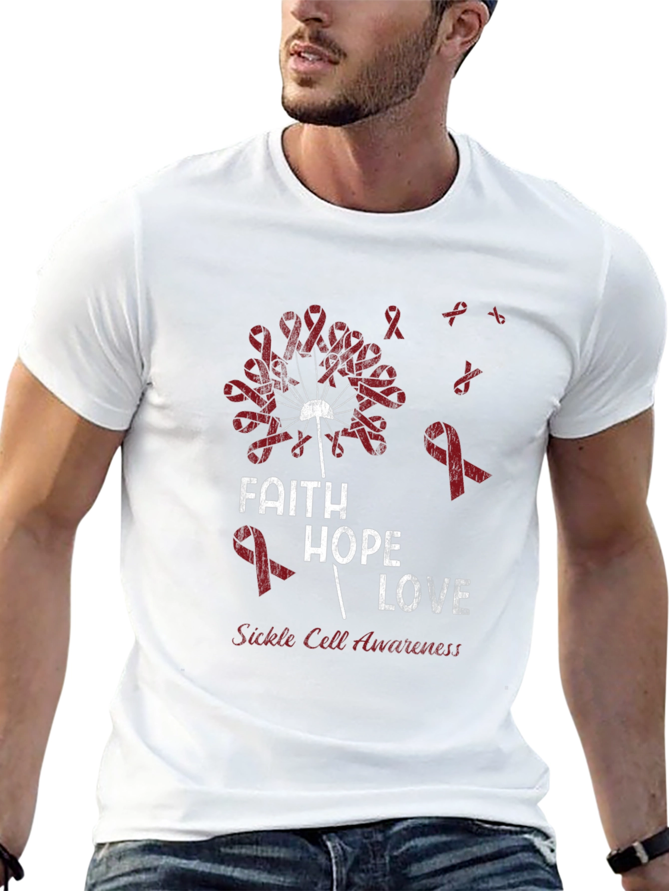 Faith Hope Love Sickle Cell Awareness T-Shirt