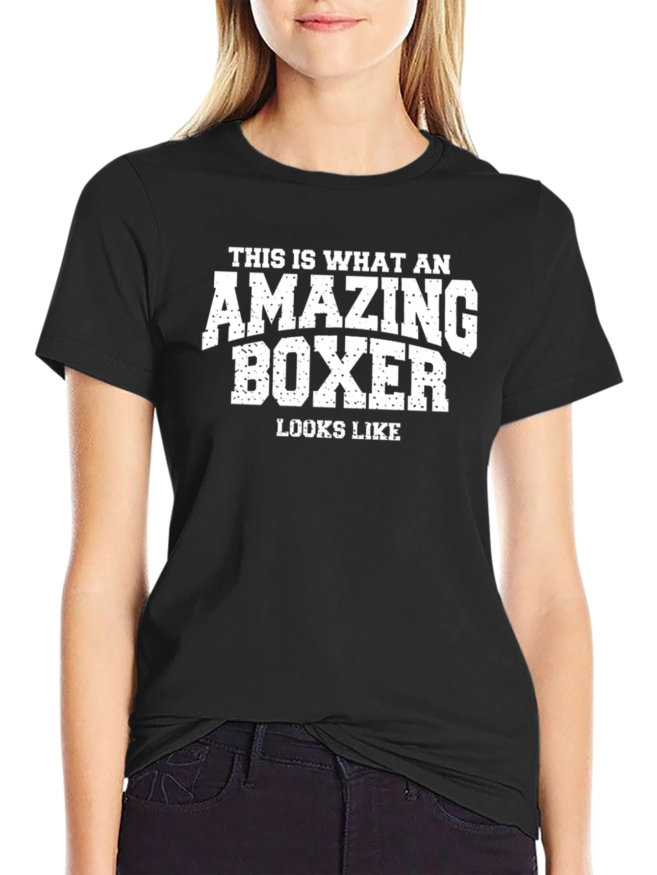 Amazing Boxer Graphic T-Shirt - Black Cotton Tee