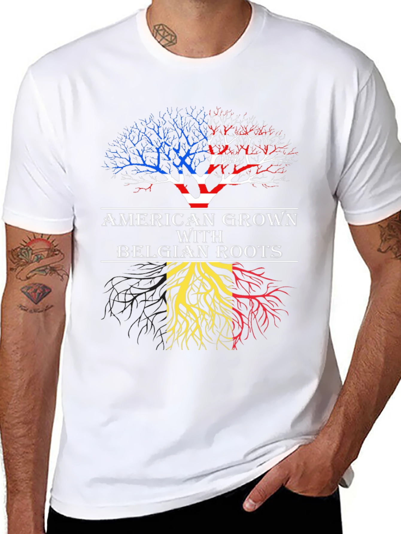 American Grown with Belgian Roots T-Shirt