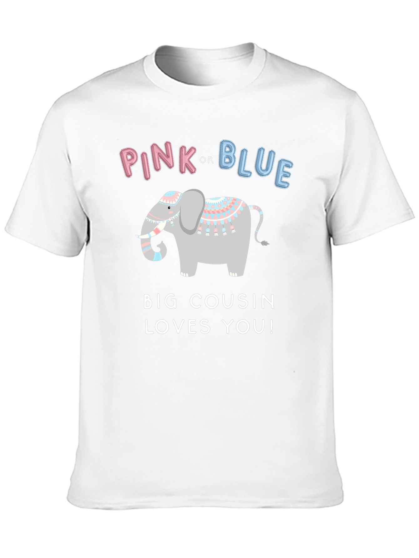 Pink or Blue Gender Reveal Big Cousin T-Shirt
