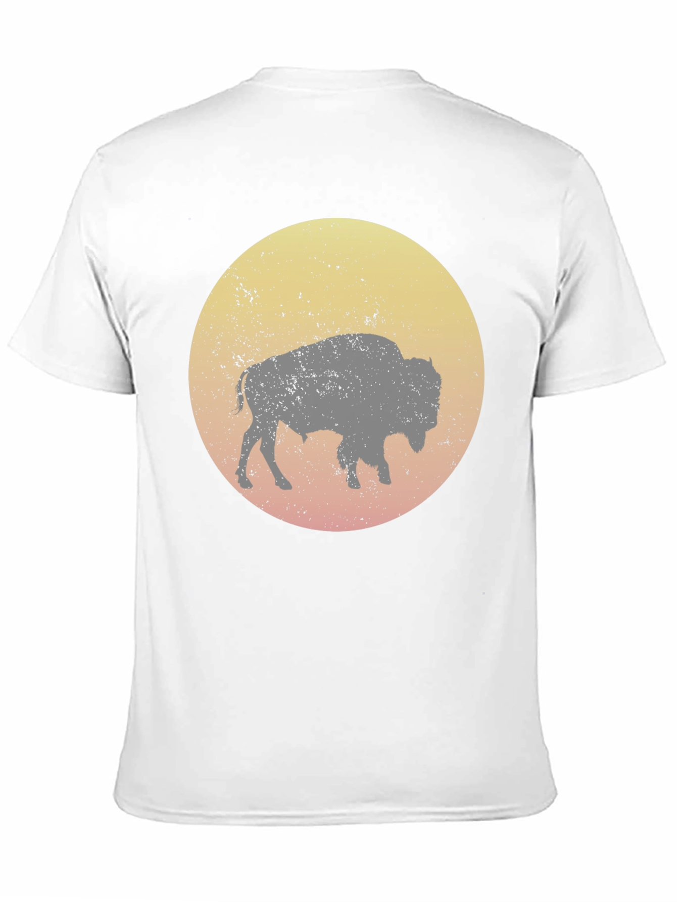 Bison Silhouette Graphic T-Shirt - Black