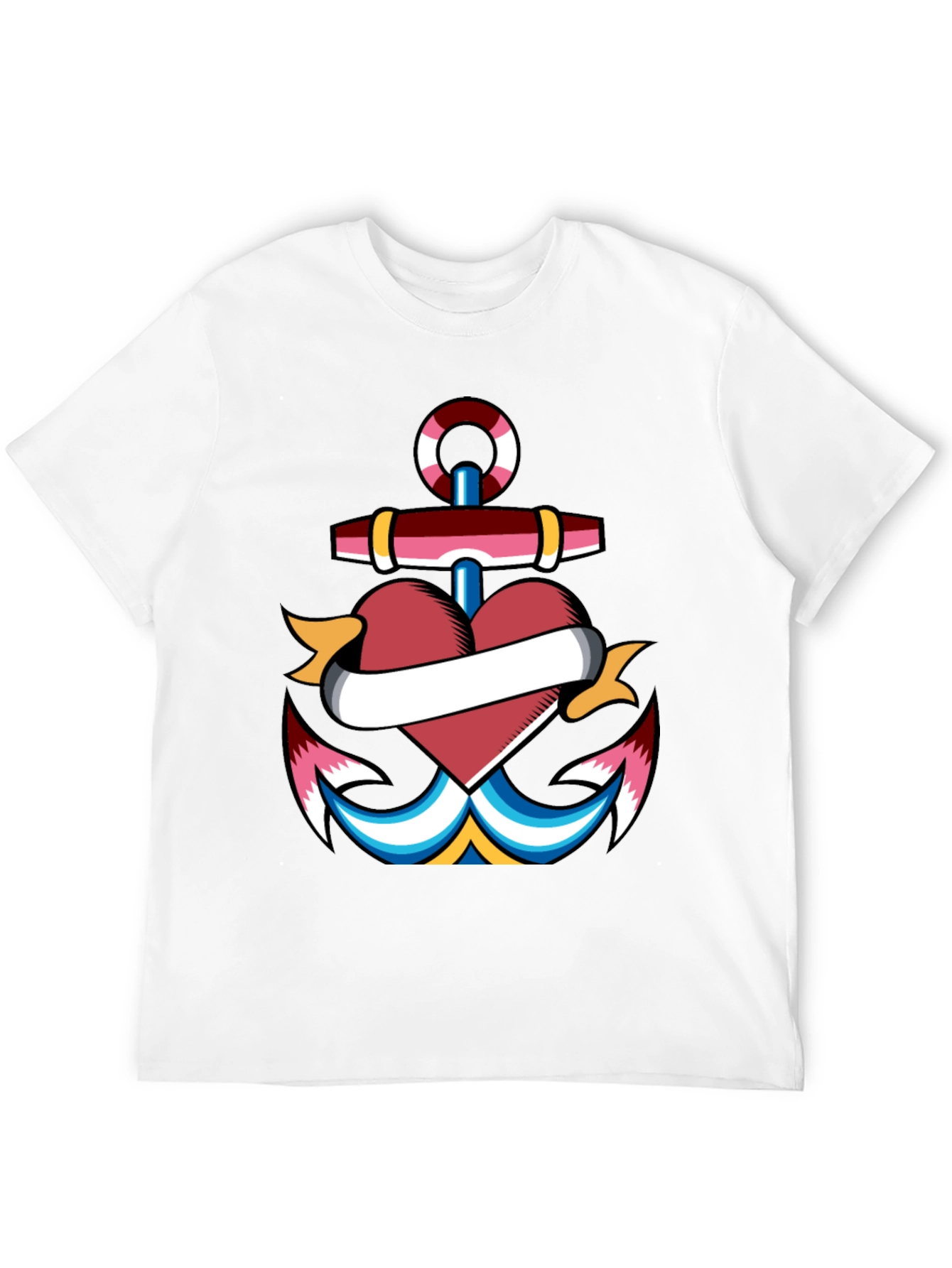 Anchor Heart Tattoo Graphic T-Shirt