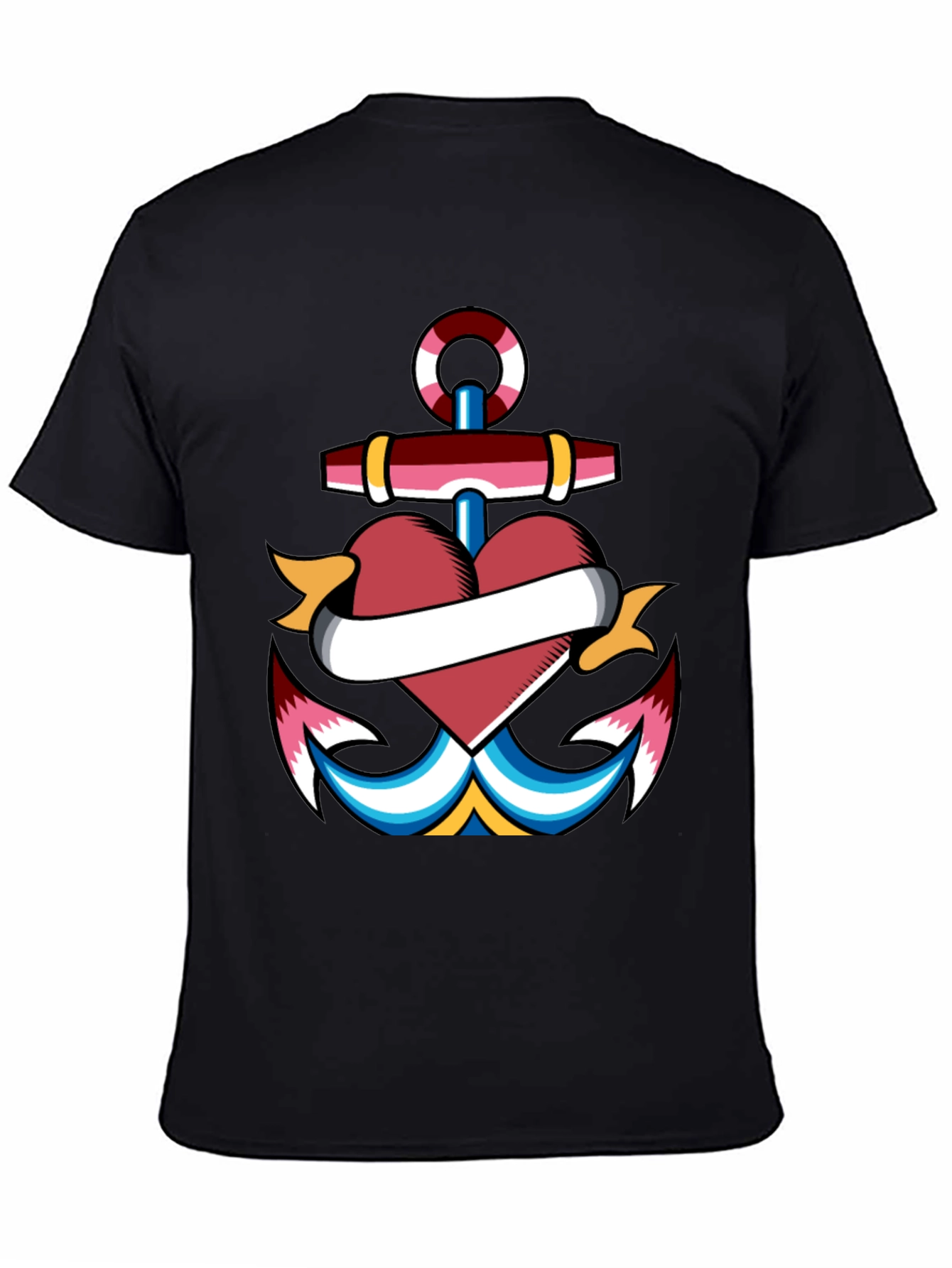 Anchor Heart Tattoo Graphic T-Shirt