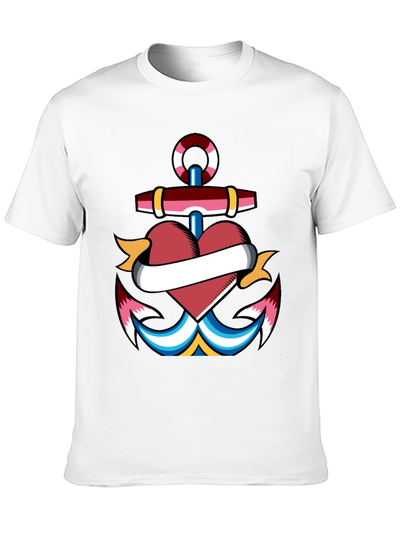 Anchor Heart Tattoo Graphic T-Shirt