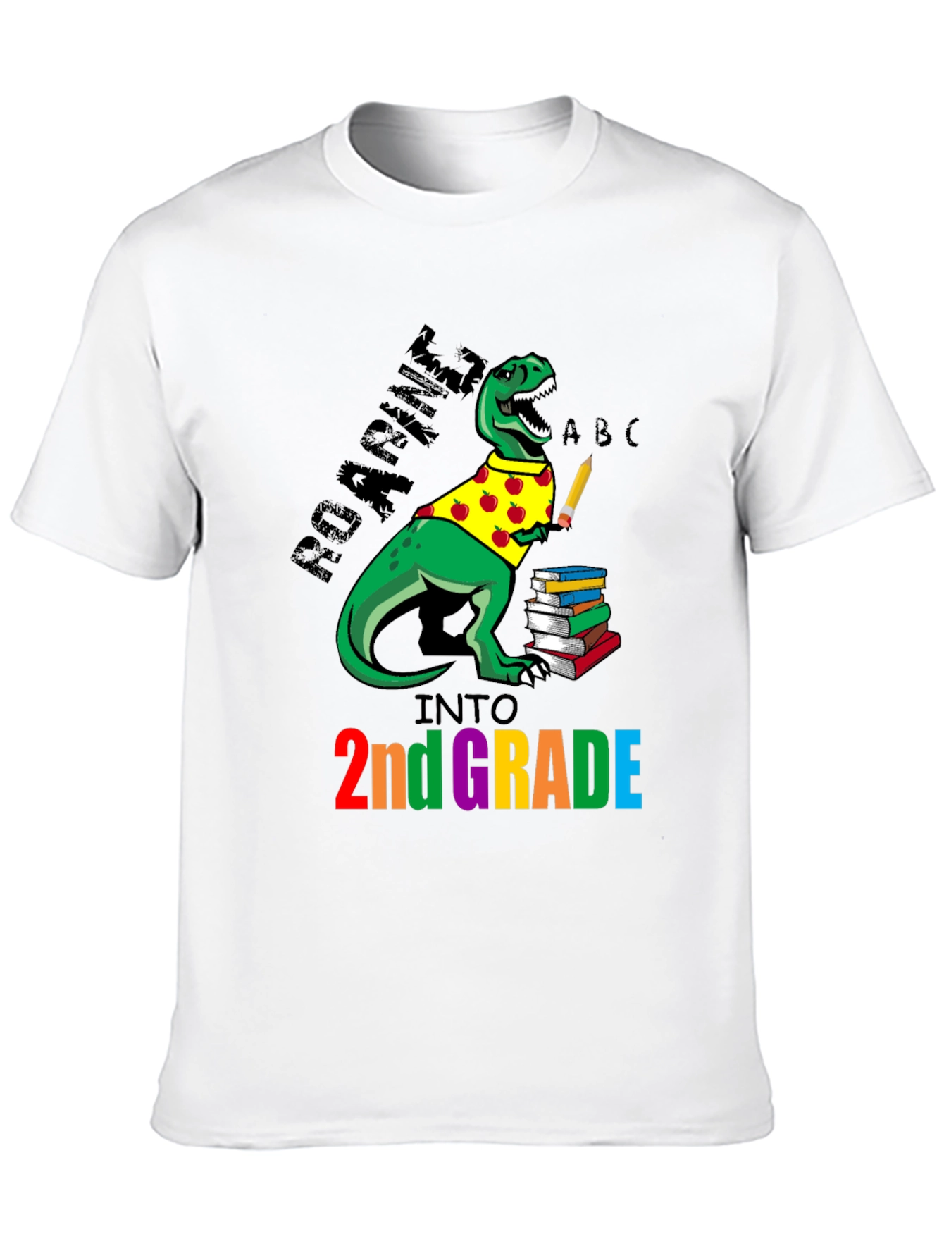 Roaring Into 2nd Grade Dinosaur T-Shirt