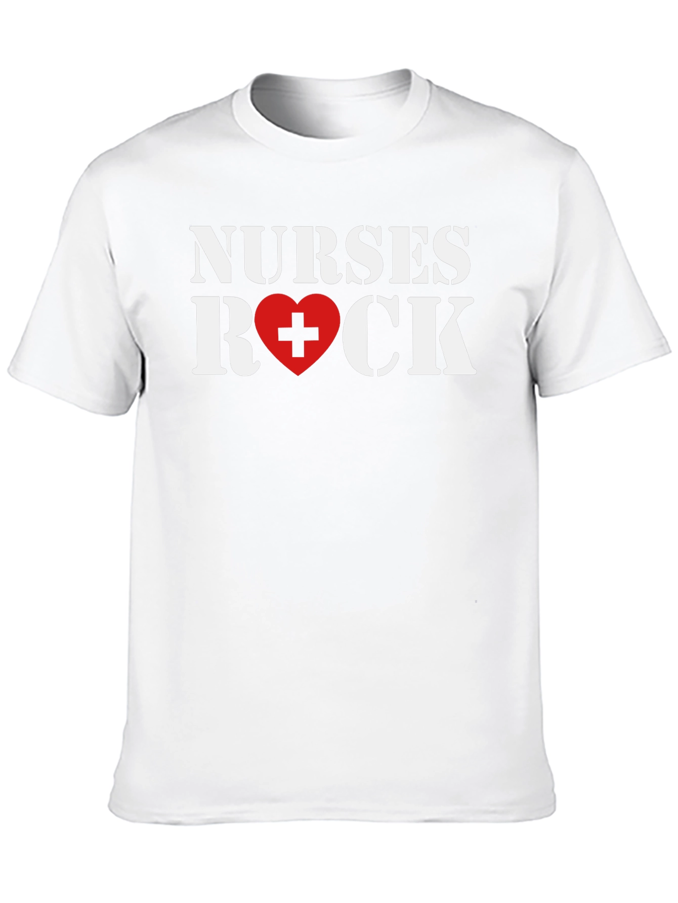 Nurses Rock T-Shirt - Heart Graphic Tee