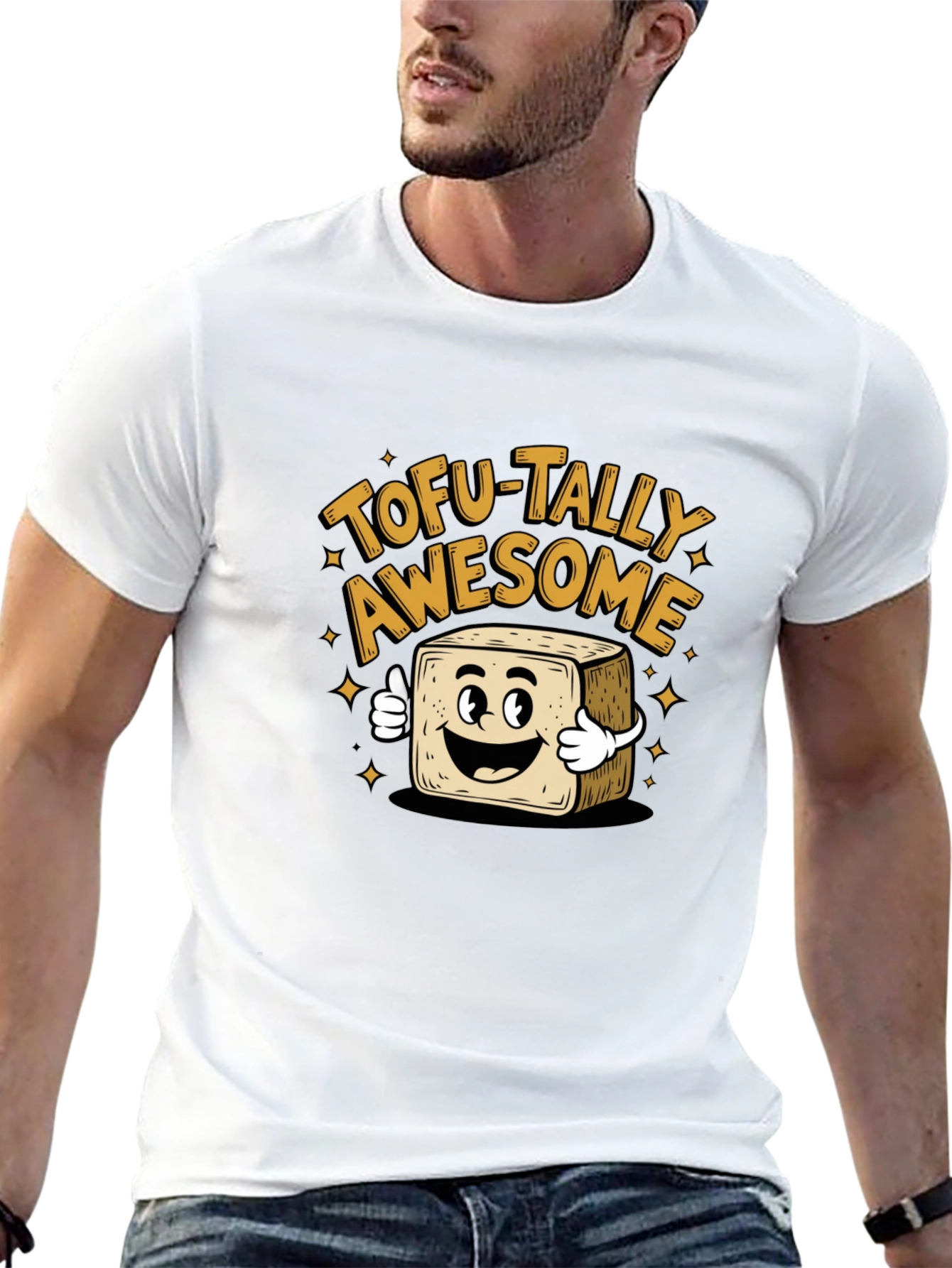Tofu-Tally Awesome Black Graphic Tee