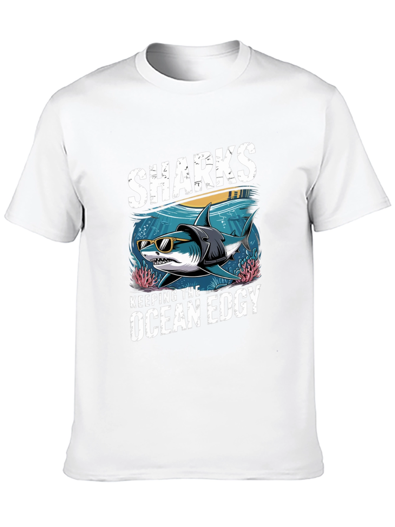 Edgy Shark Graphic Tee - Keeping the Ocean Edgy