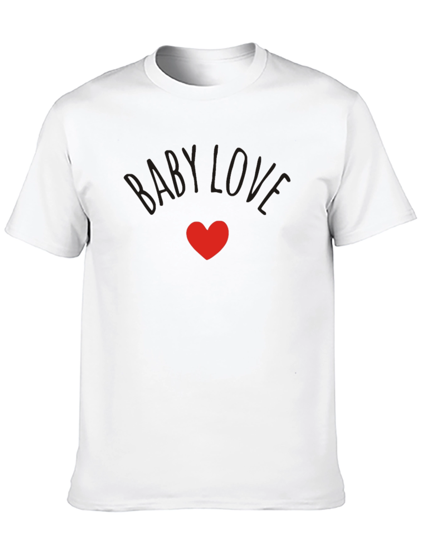 Baby Love Heart Graphic Tee - Trendy Casual