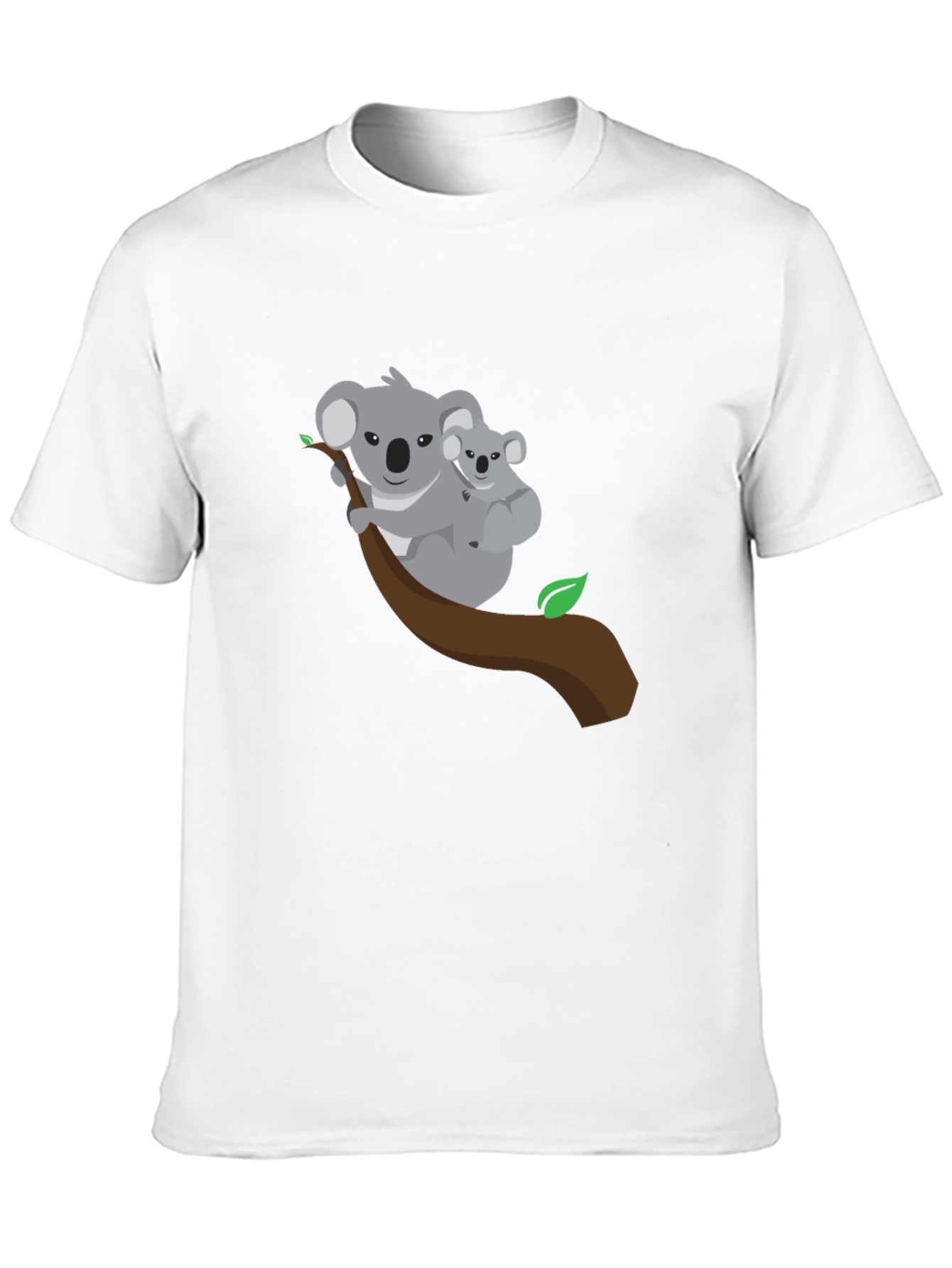 Koala Bear Graphic Tee - Black Cotton Shirt