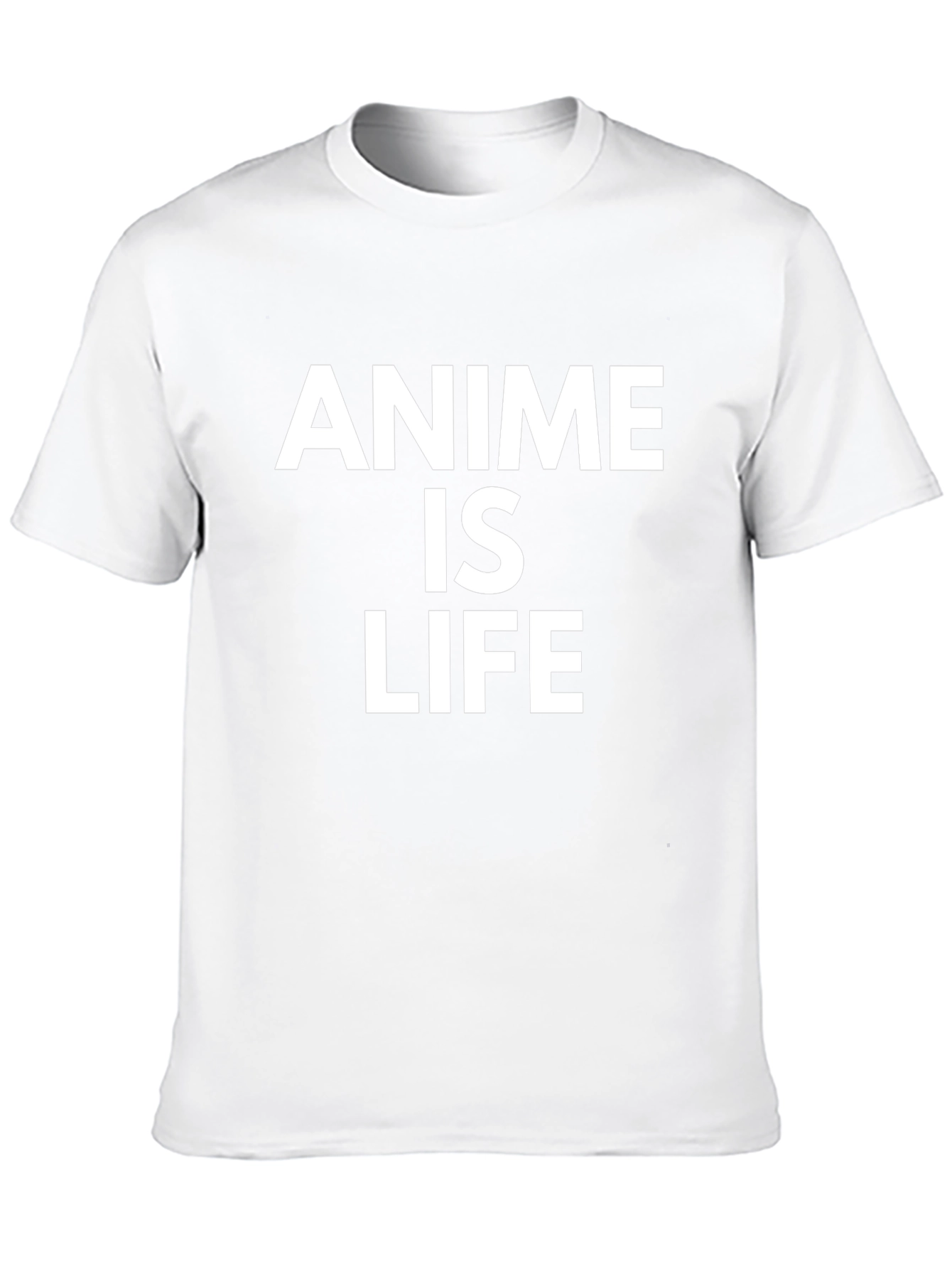 Anime Is Life Graphic Tee - Black Cotton Blend