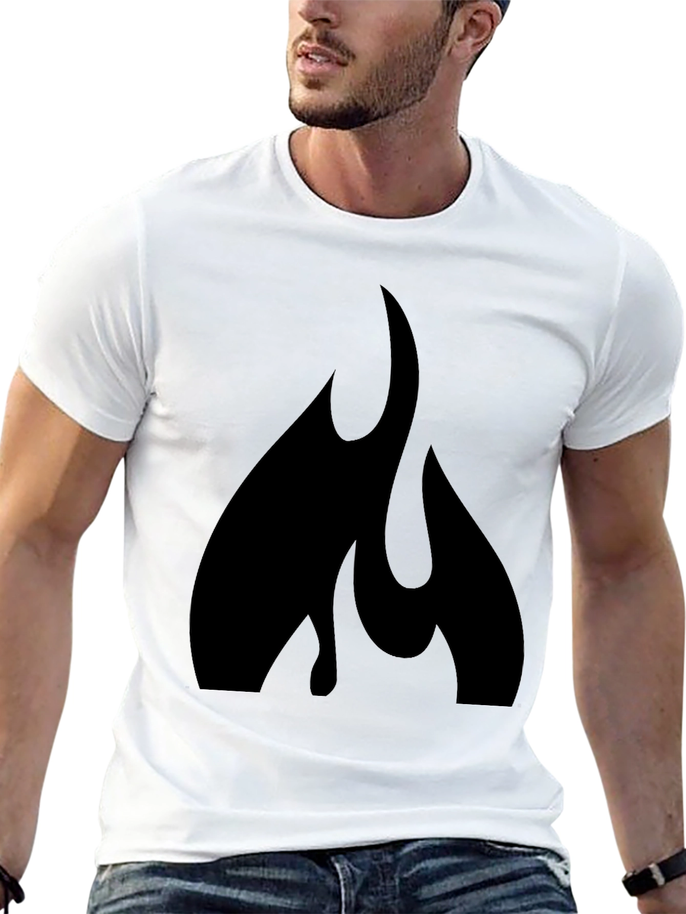 Black Flame Graphic Tee - Bold Style