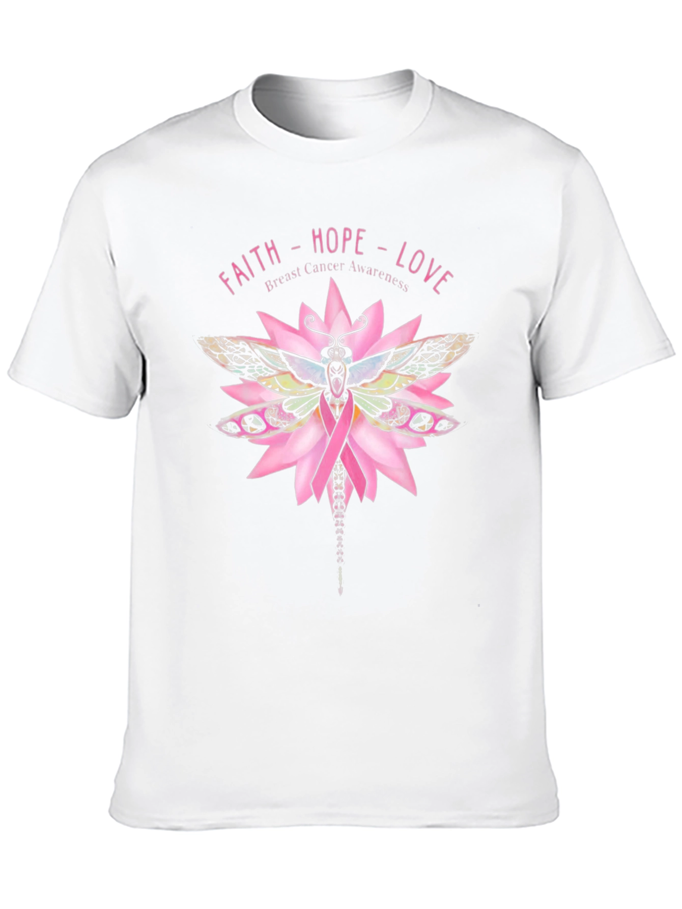 Faith Hope Love Breast Cancer Awareness T-Shirt