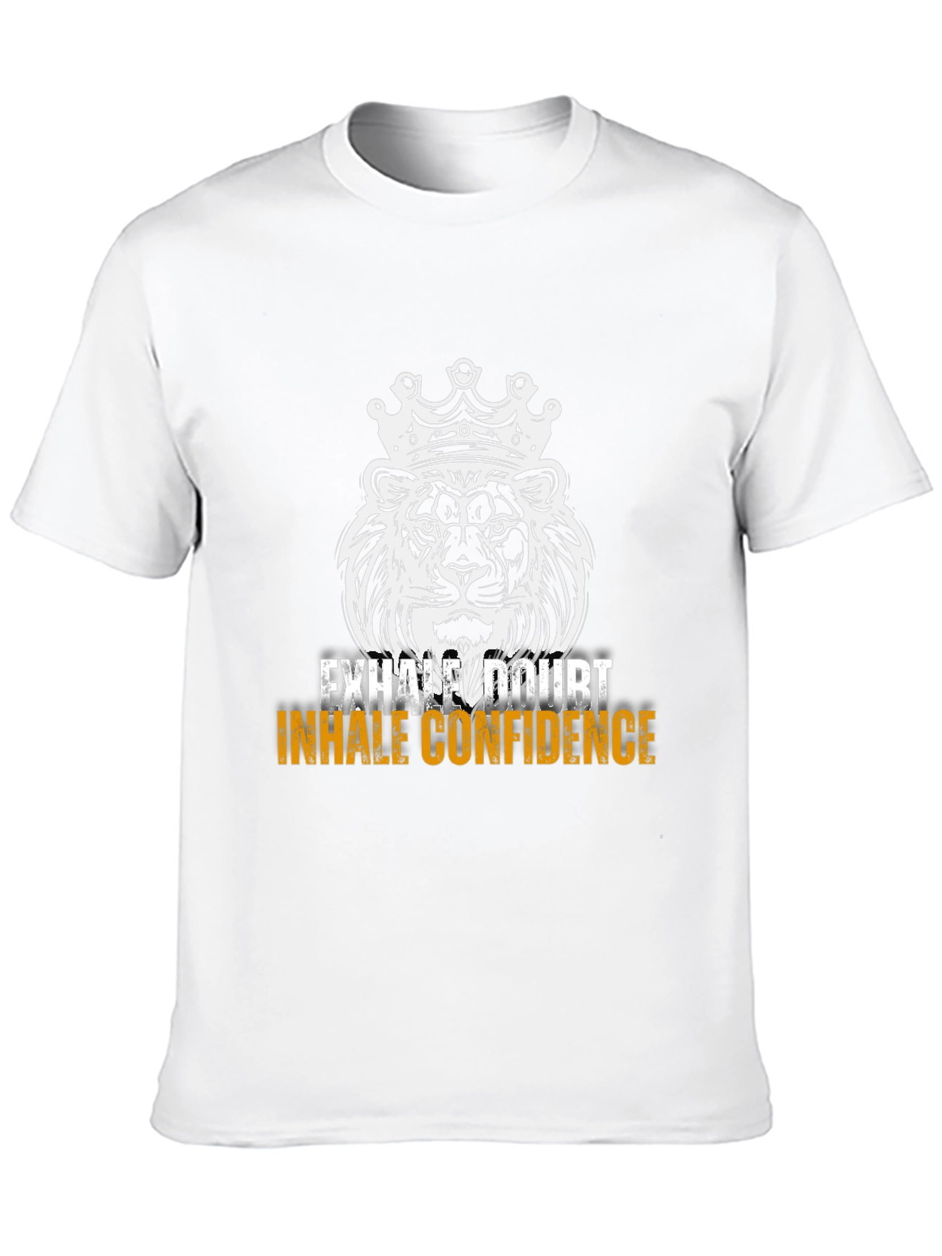 Lion Crown Graphic Tee - Exhale Doubt Inhale Confidence