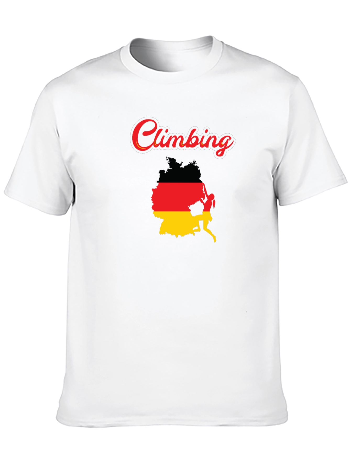 Climbing Germany Flag T-Shirt - Sporty Graphic Tee