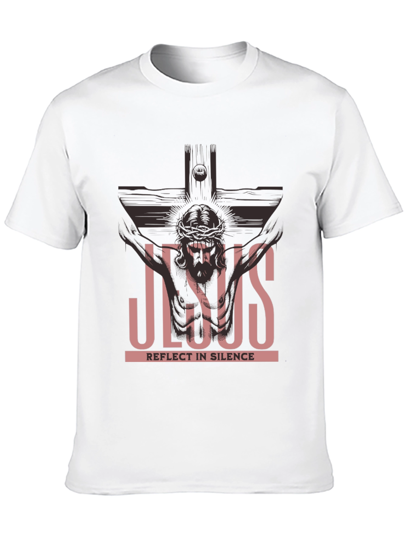 Jesus Reflect in Silence Graphic Tee - Black