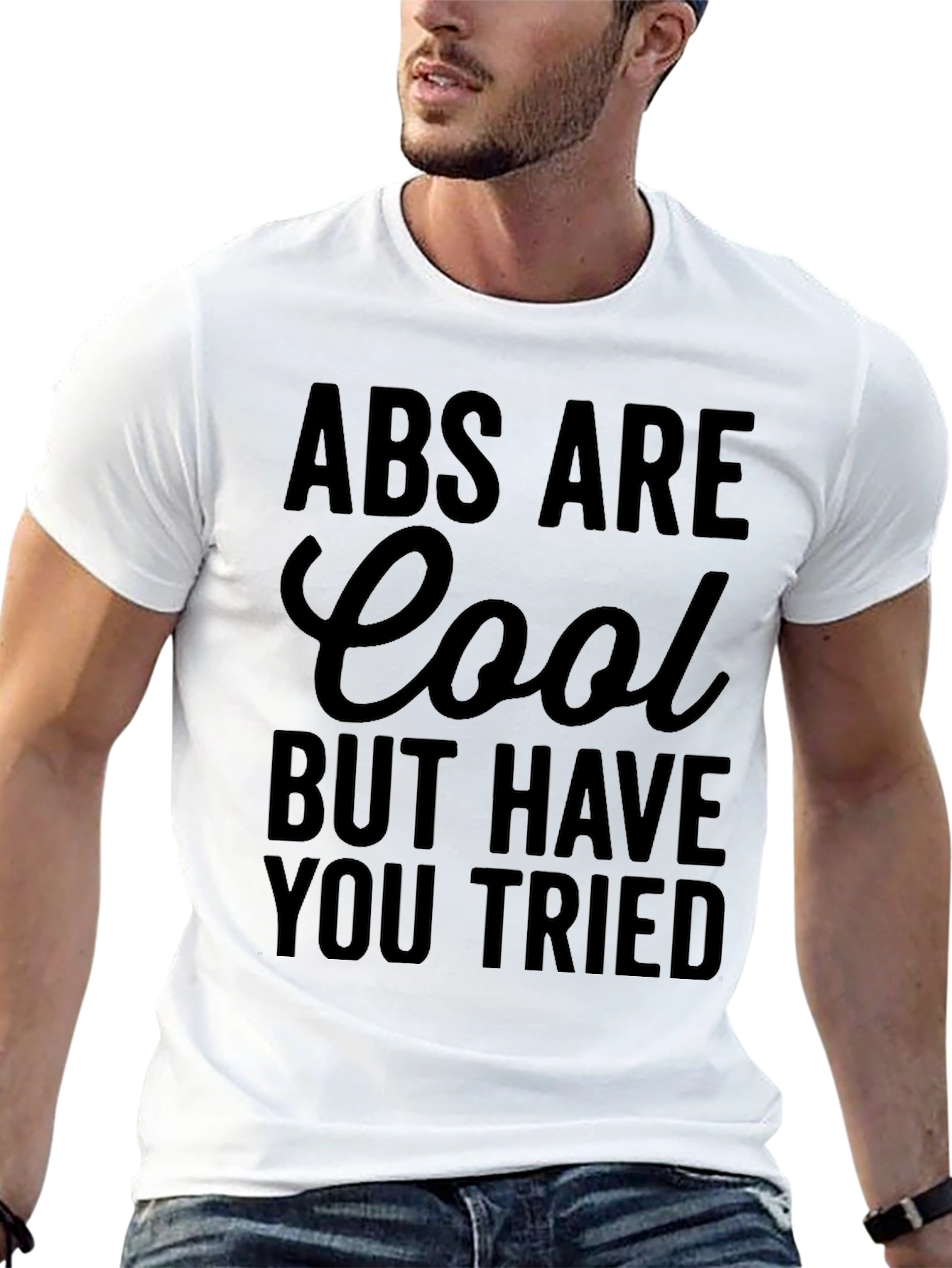 Abs Are Cool Funny Graphic T-Shirt