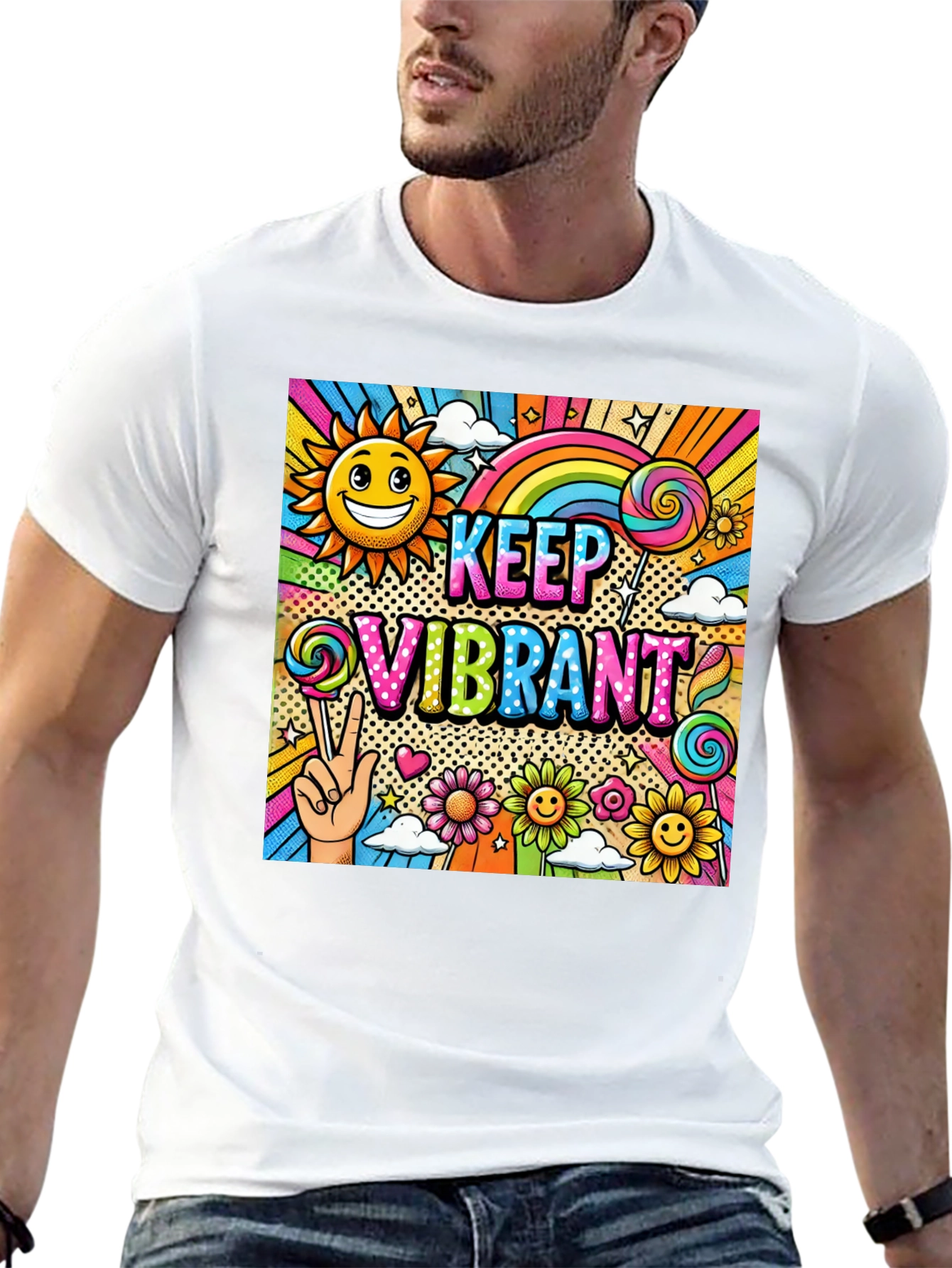 Keep Vibrant Graphic Print Tee