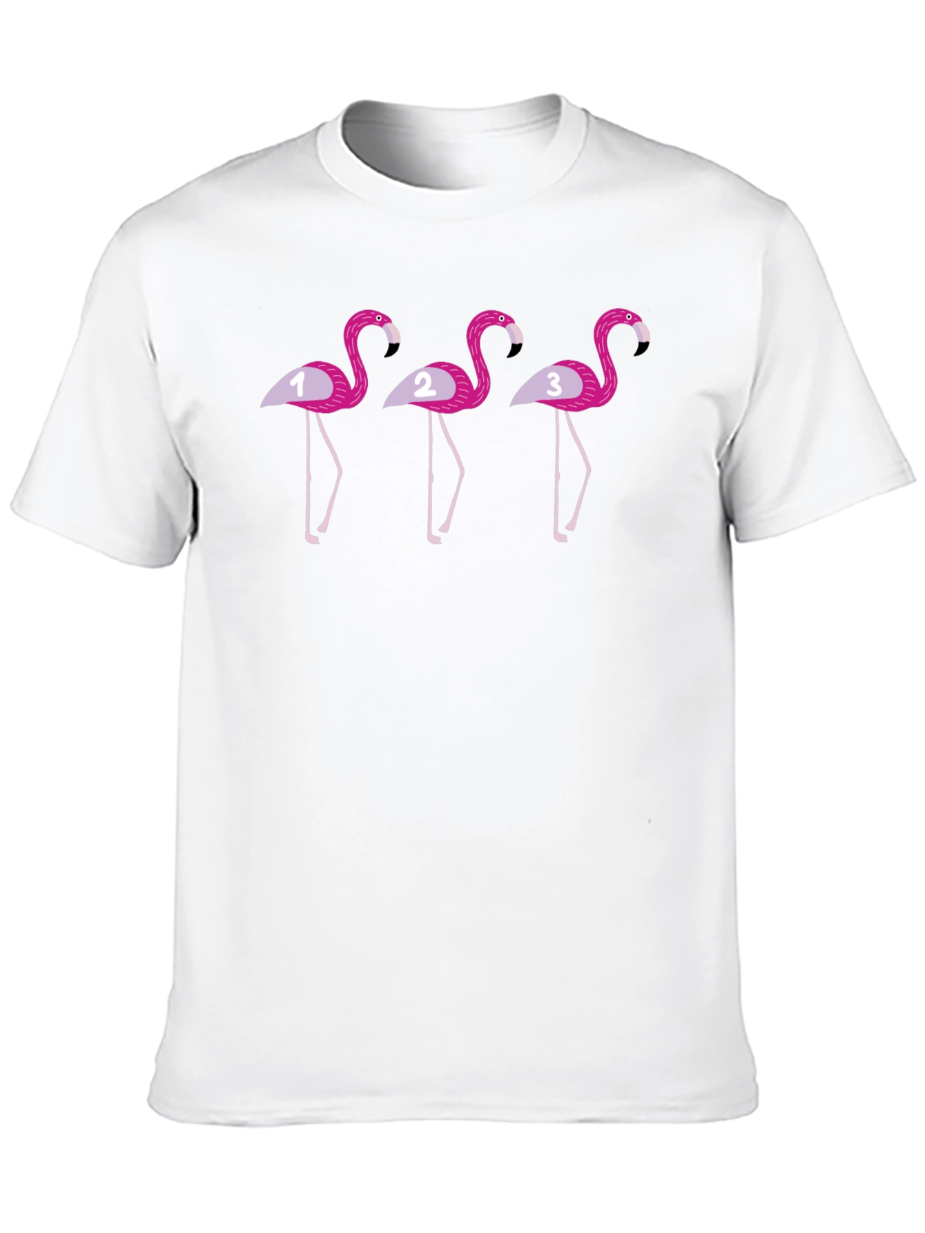 Flamingo Trio Graphic Tee - Quirky Bird Lover Style