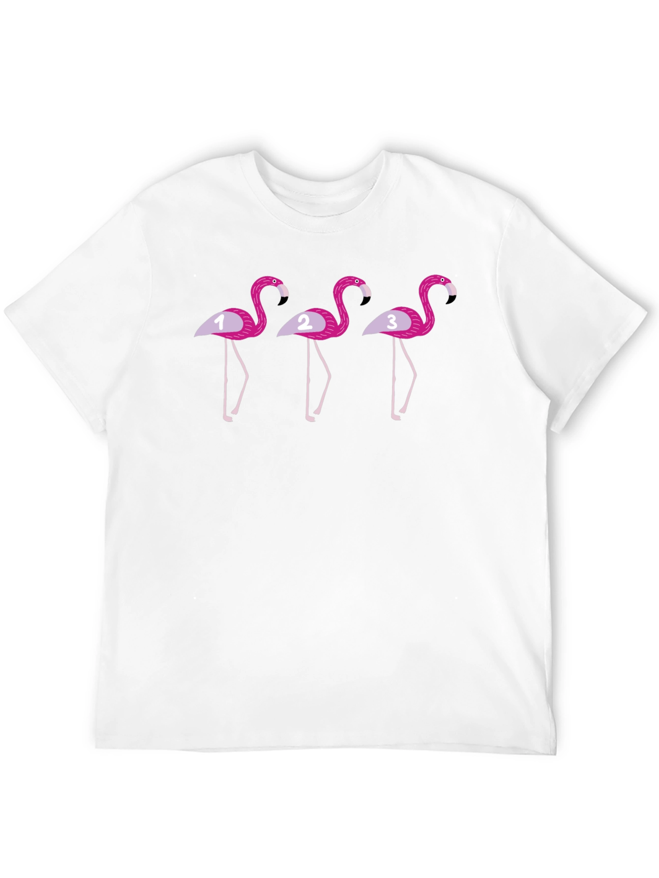Flamingo Trio Graphic Tee - Quirky Bird Lover Style
