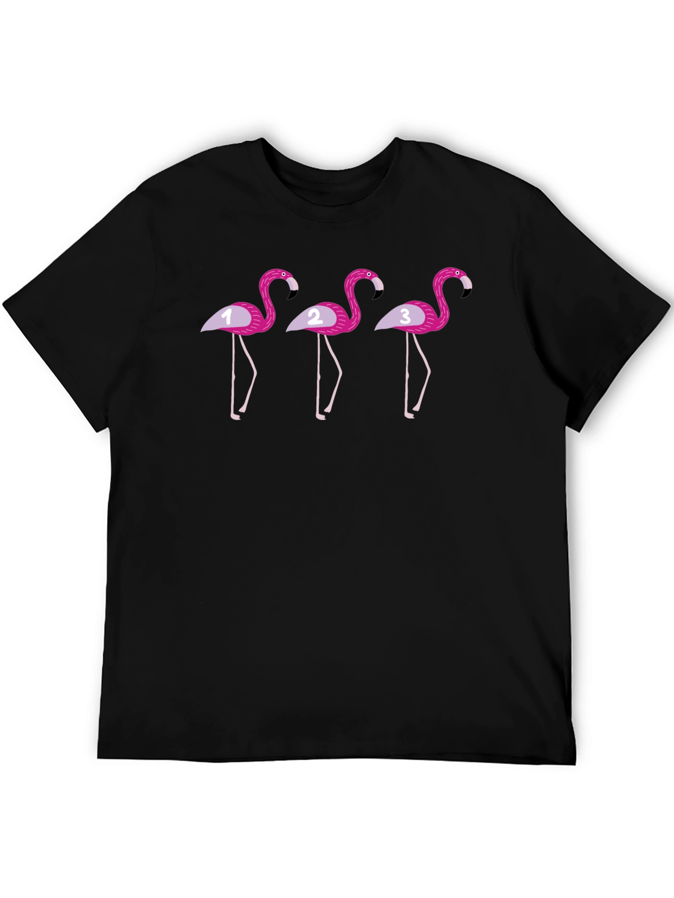 Flamingo Trio Graphic Tee - Quirky Bird Lover Style