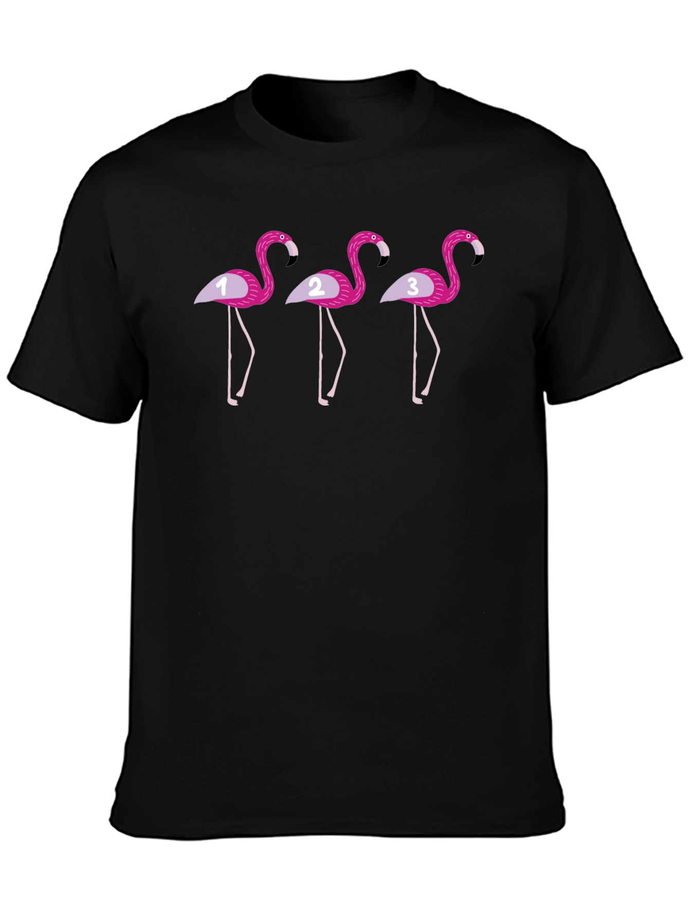 Flamingo Trio Graphic Tee - Quirky Bird Lover Style