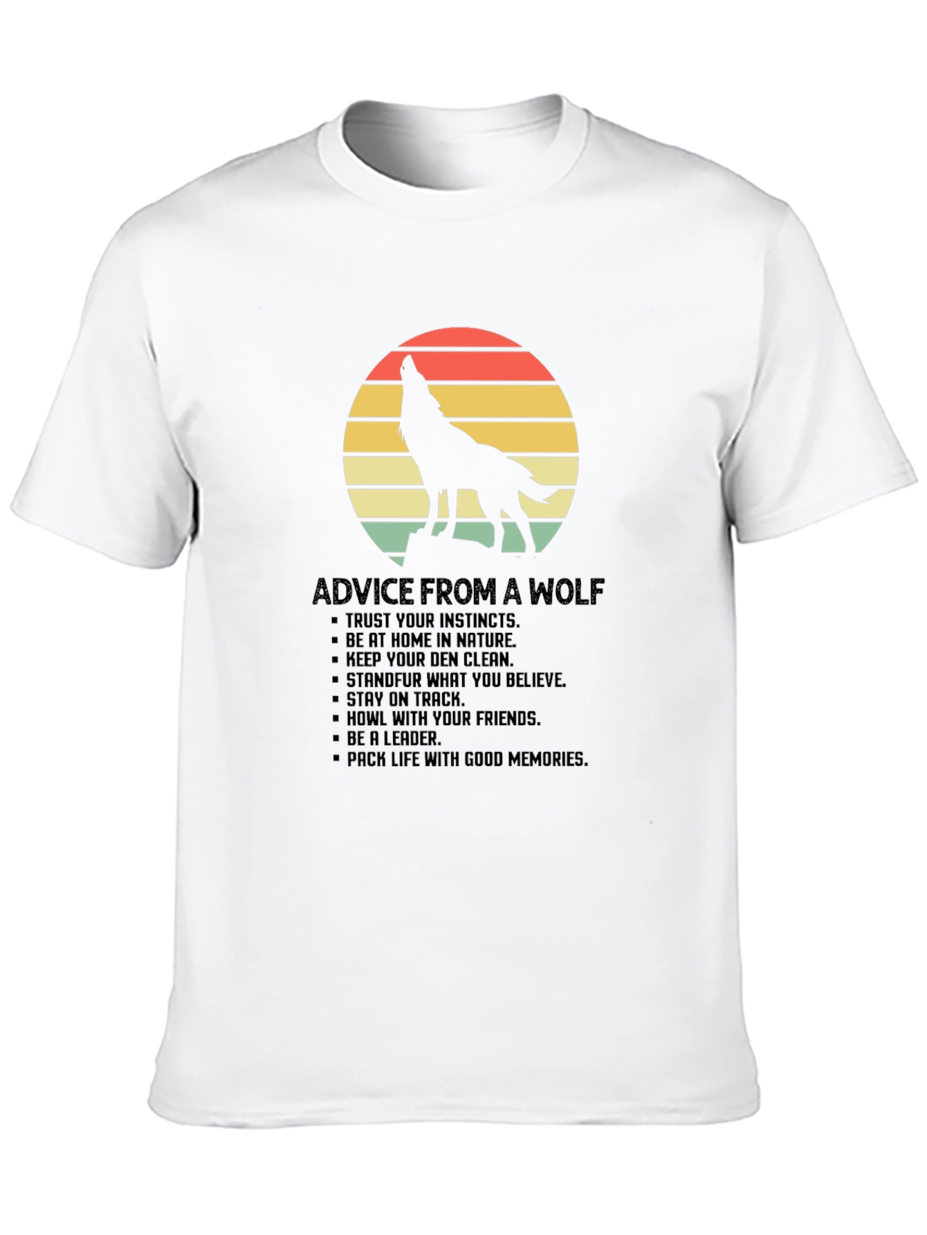 Wolf Advice Graphic Tee - Nature Inspired T-Shirt