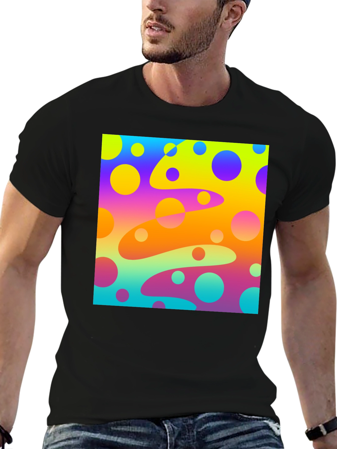 Retro Swirl Tee - Vivid Circle Print
