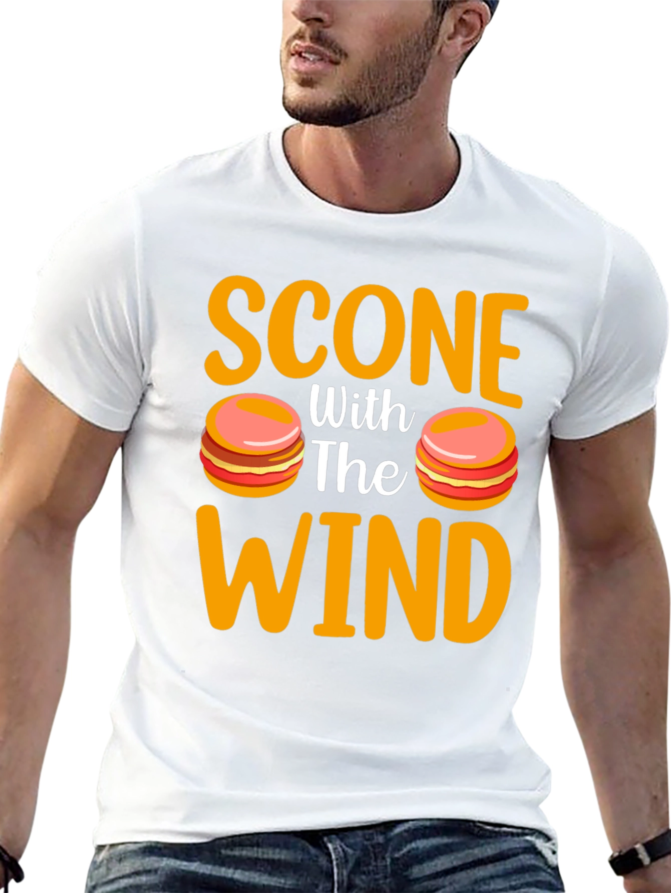 Scone With the Wind T-Shirt - Funny Macaron Tee