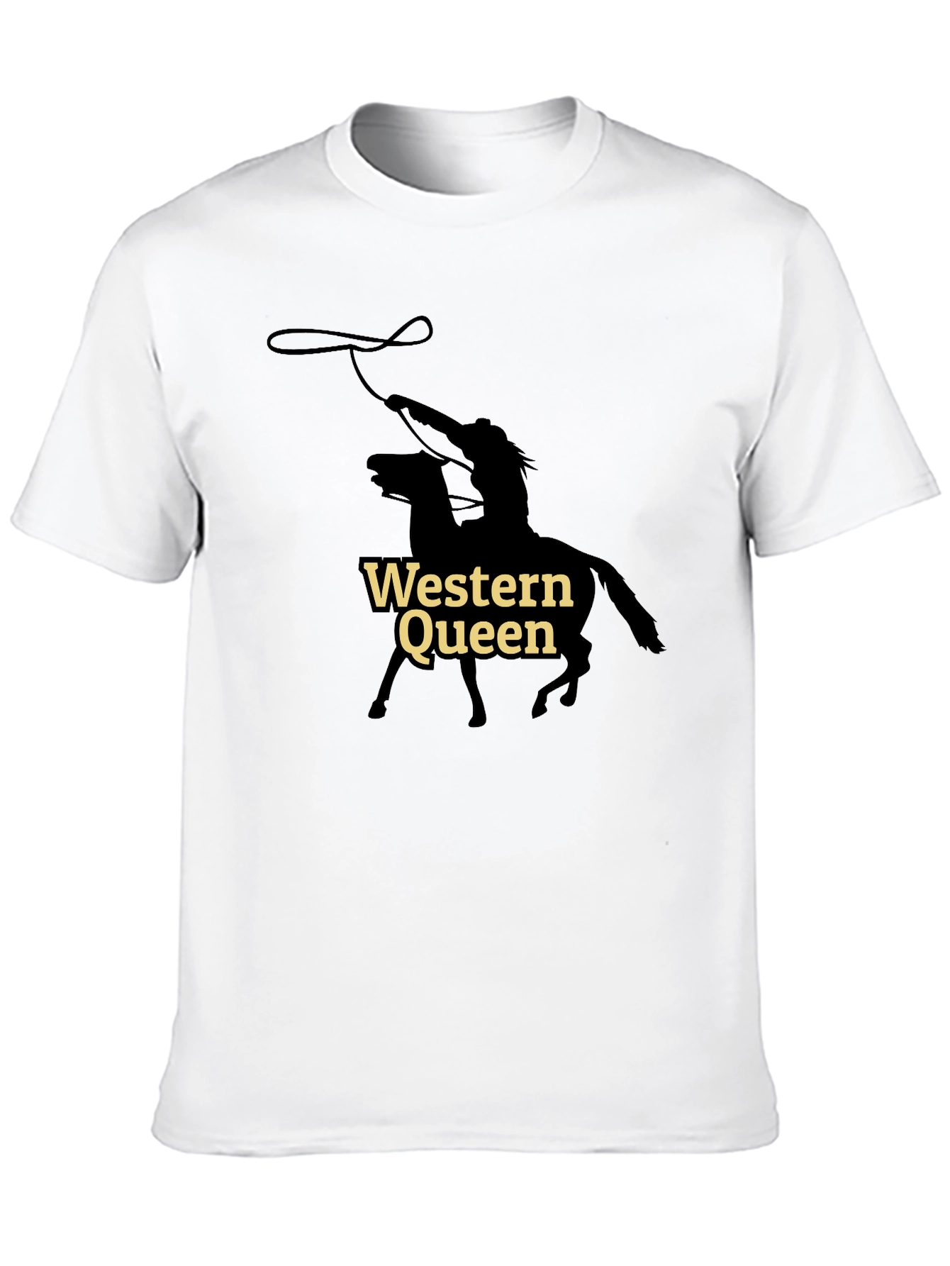 Western Queen Graphic Tee - Black Cotton T-Shirt