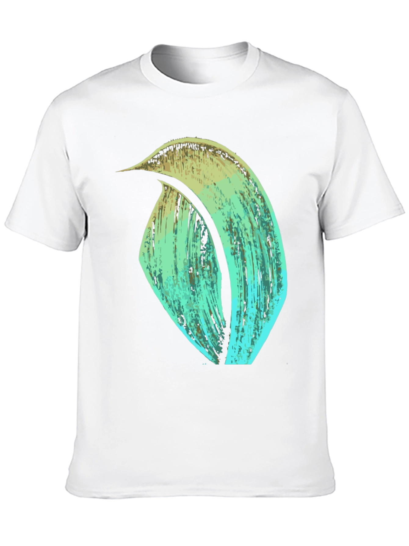 Abstract Brushstroke Graphic Tee - Black