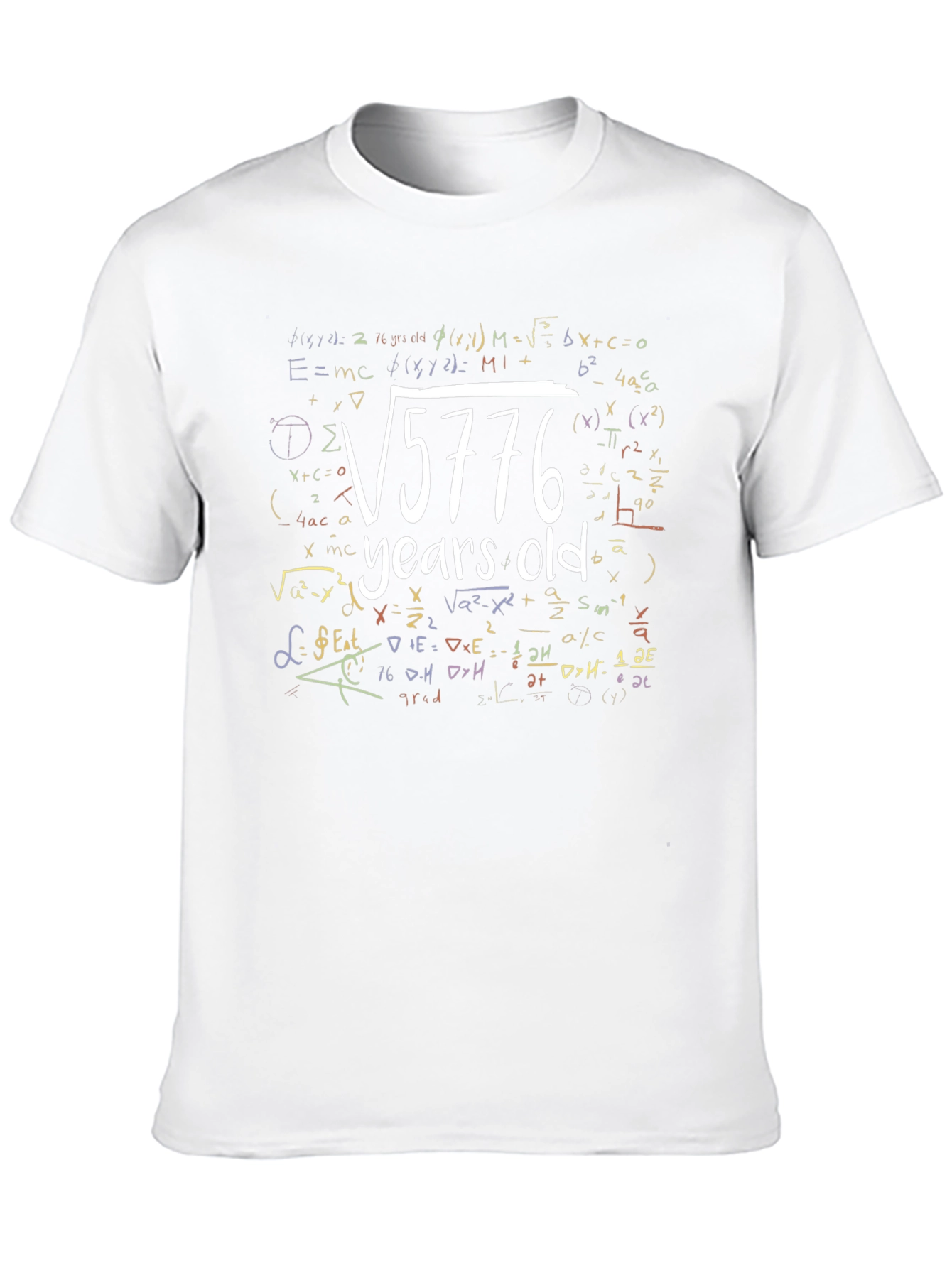 Funny Math T-Shirt: Square Root of 5776 Birthday Tee