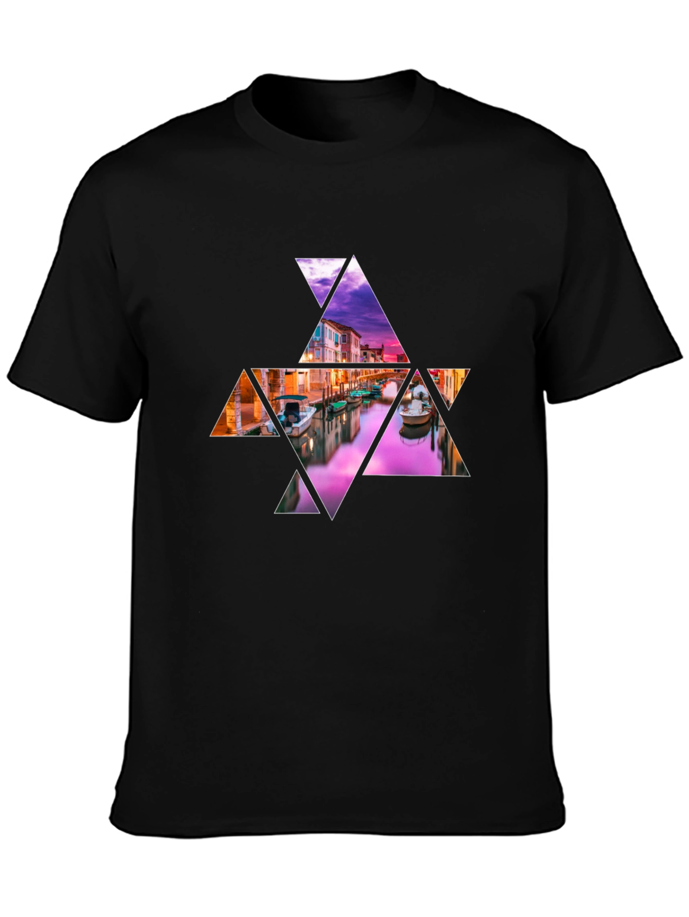 Abstract Venice Canal Graphic Tee