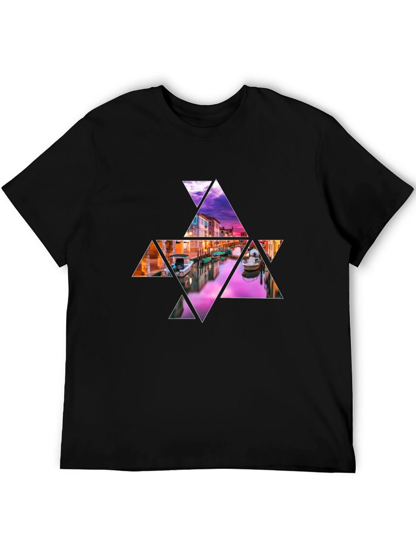 Abstract Venice Canal Graphic Tee