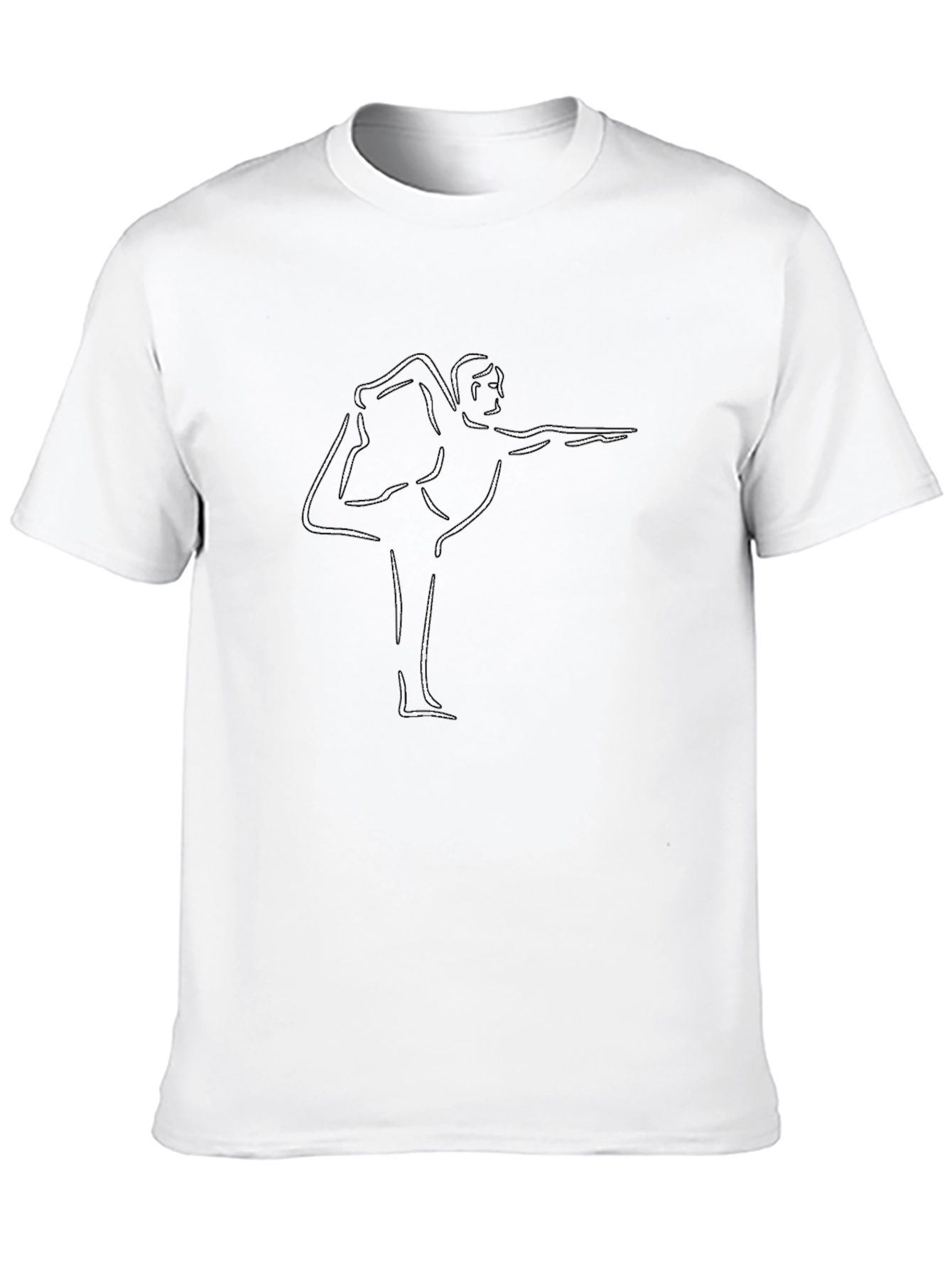 Mens Yoga Pose Graphic Black T-Shirt