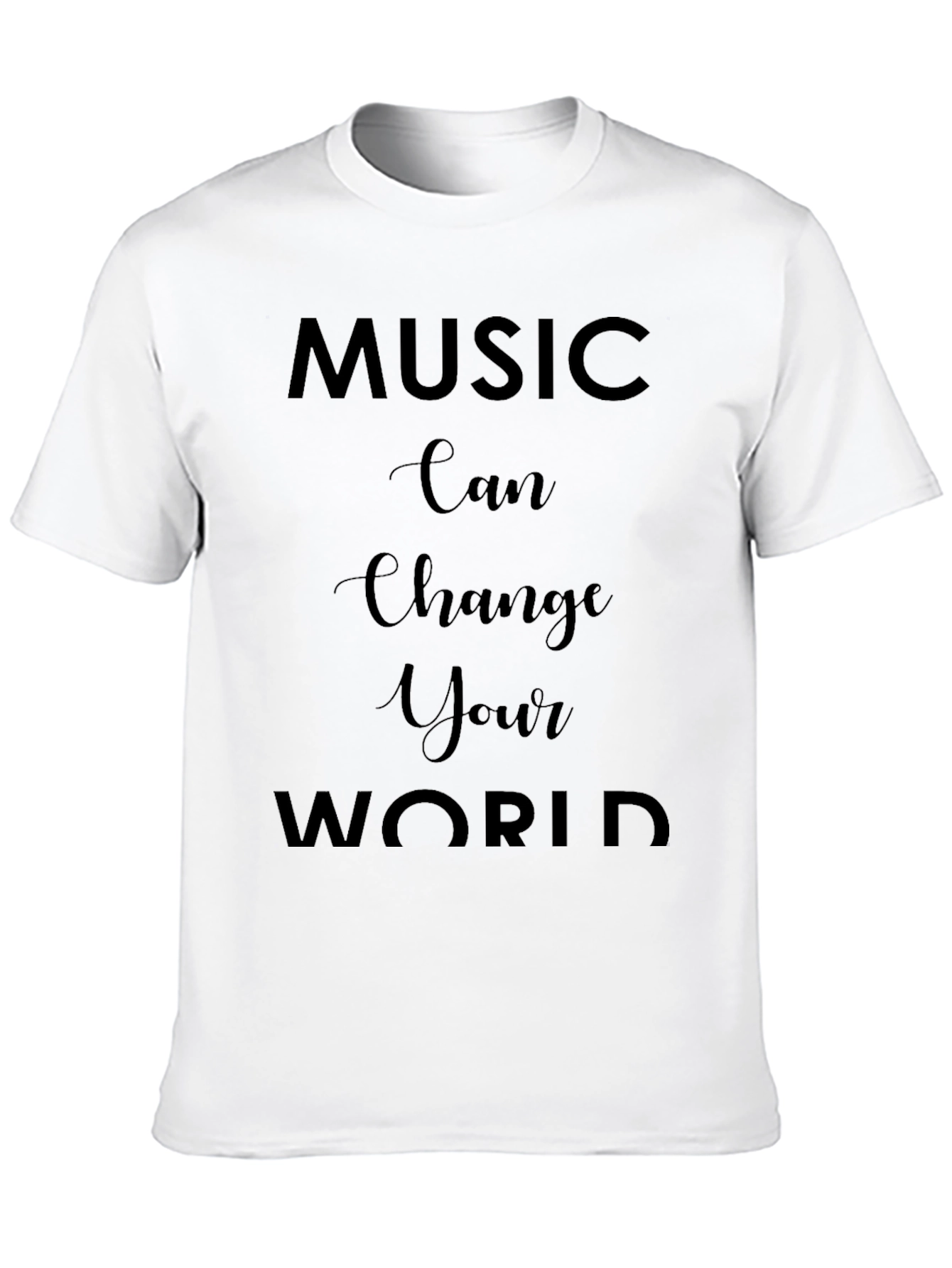 Music Can Change Your World Black T-Shirt