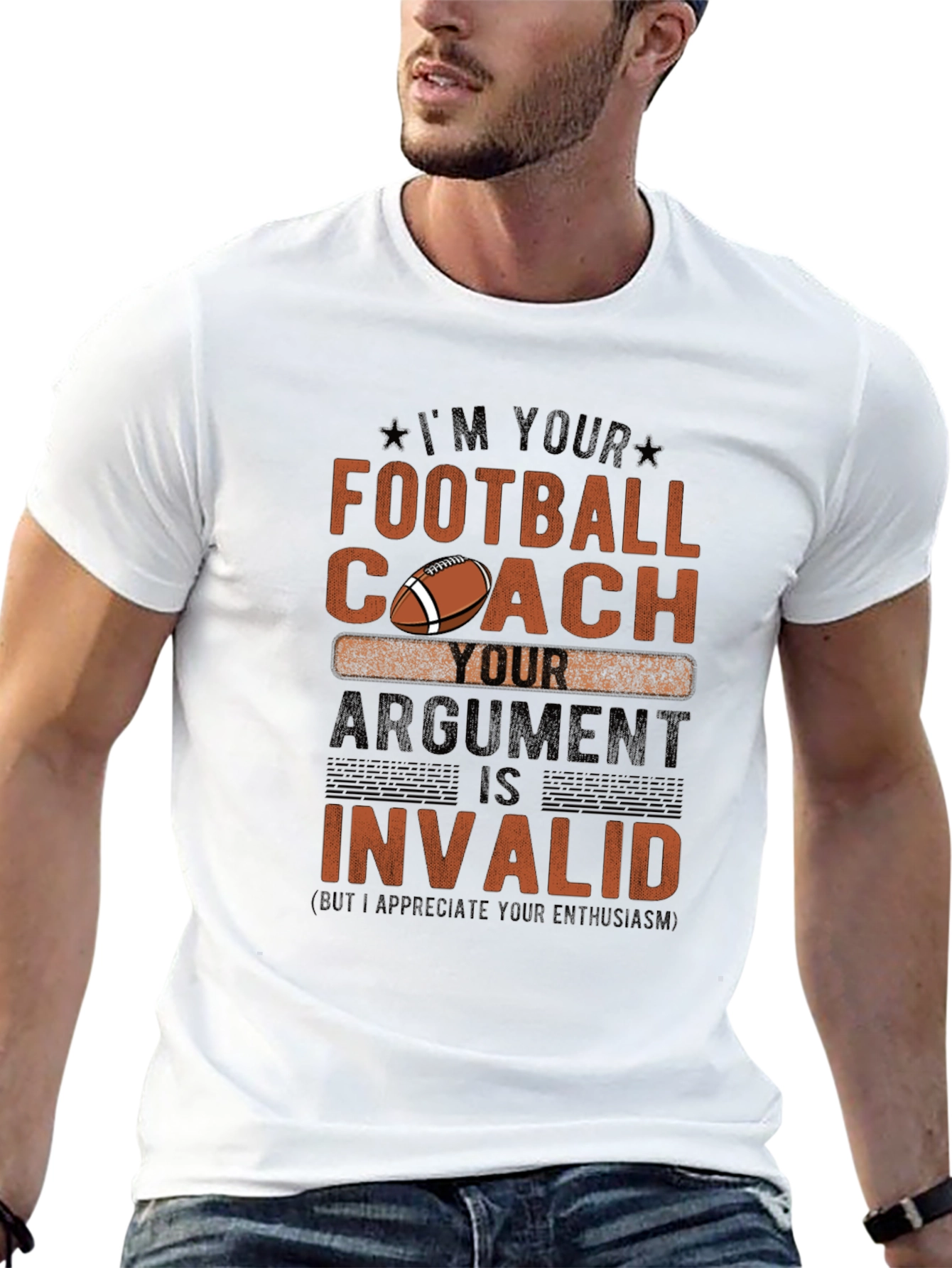 Football Coach T-Shirt - Argument Invalid Design