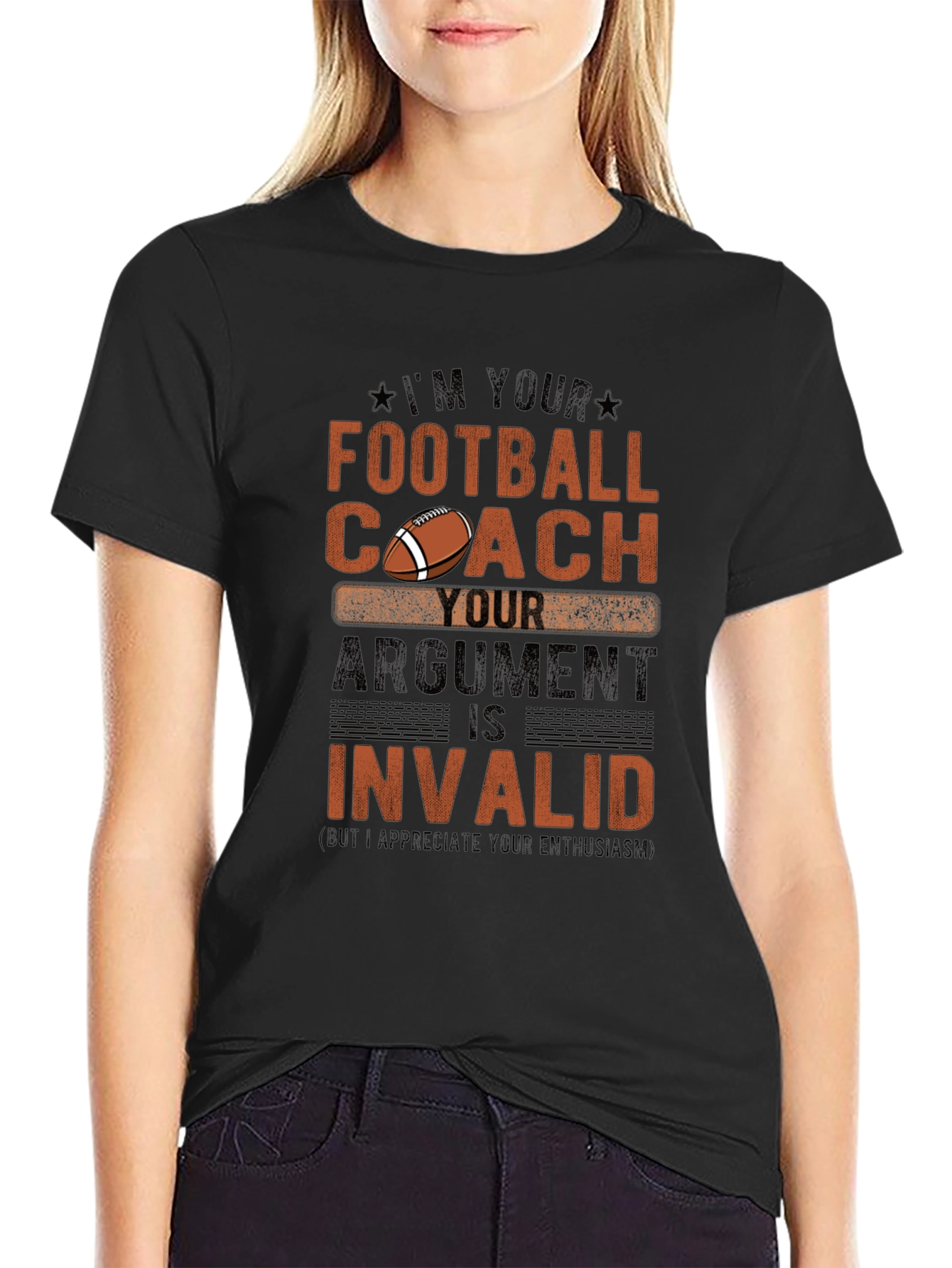 Football Coach T-Shirt - Argument Invalid Design