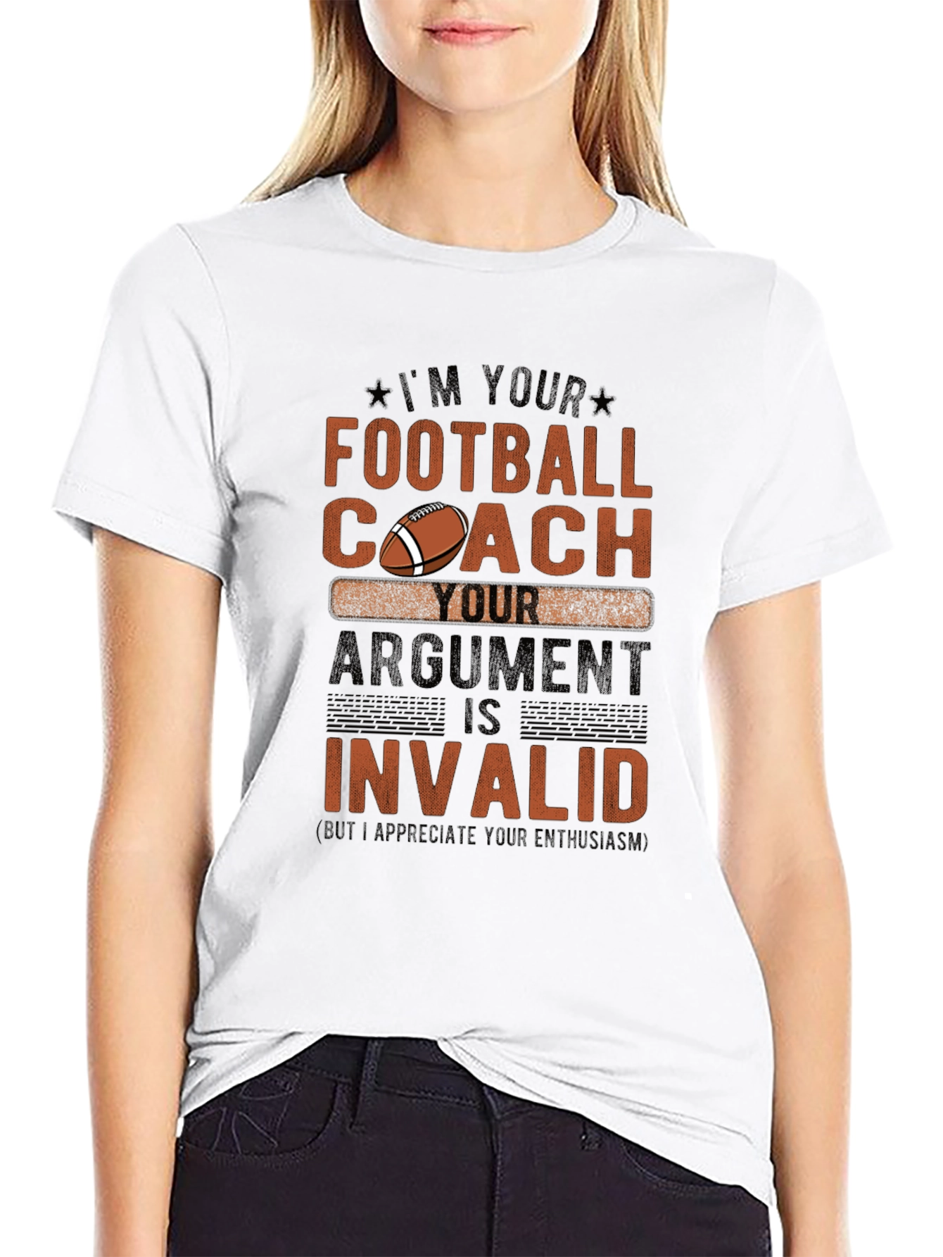 Football Coach T-Shirt - Argument Invalid Design