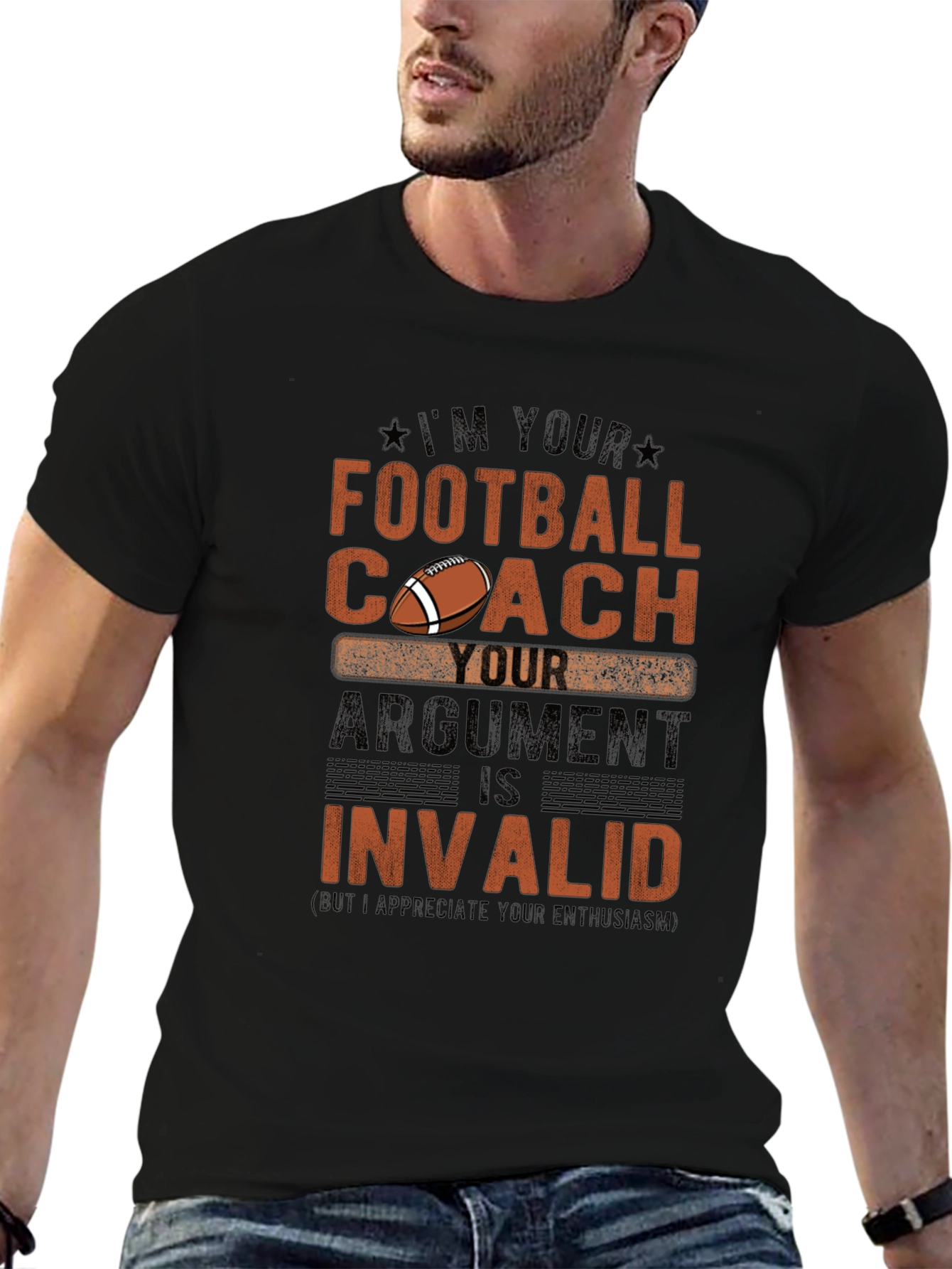 Football Coach T-Shirt - Argument Invalid Design