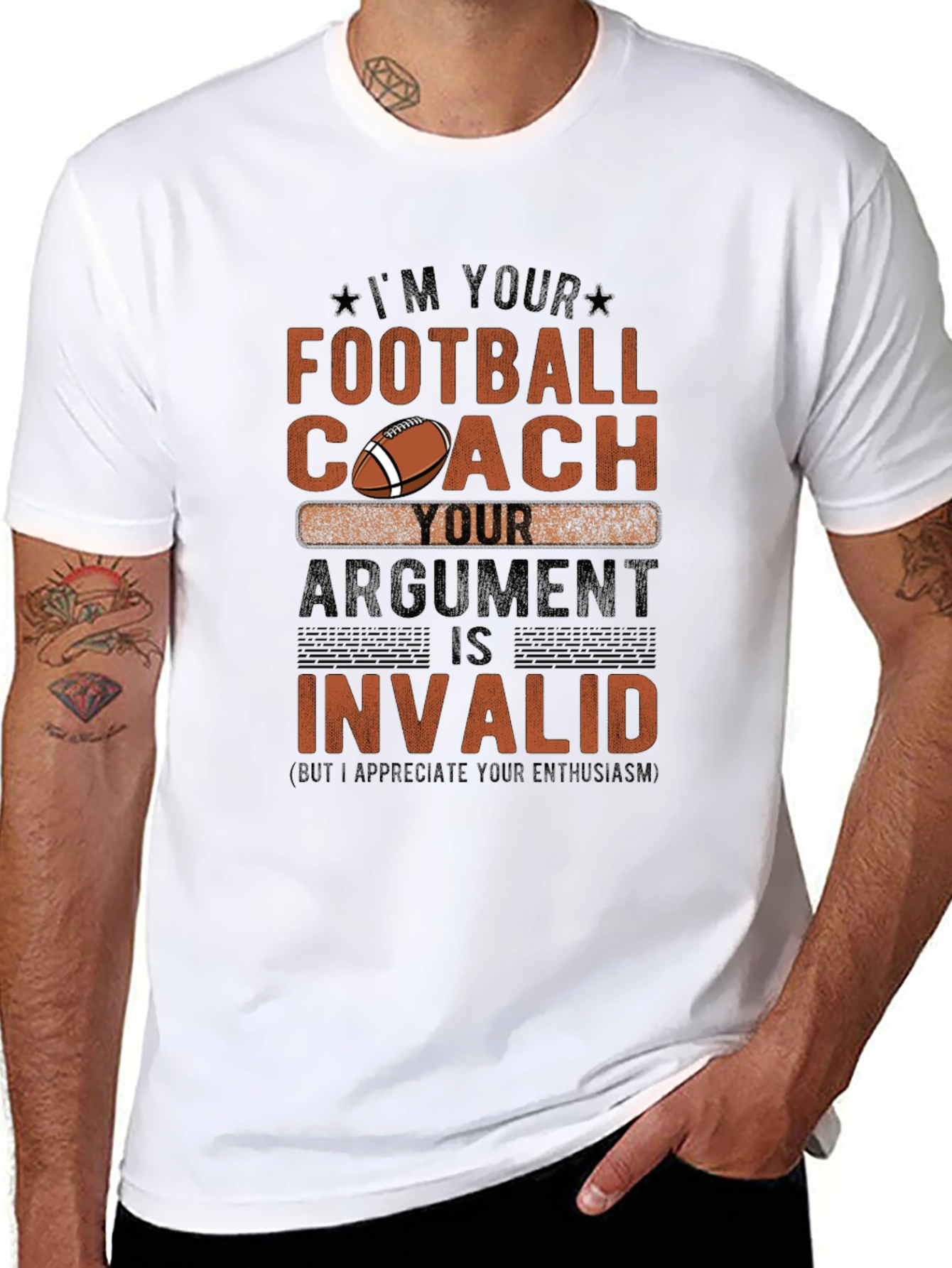 Football Coach T-Shirt - Argument Invalid Design