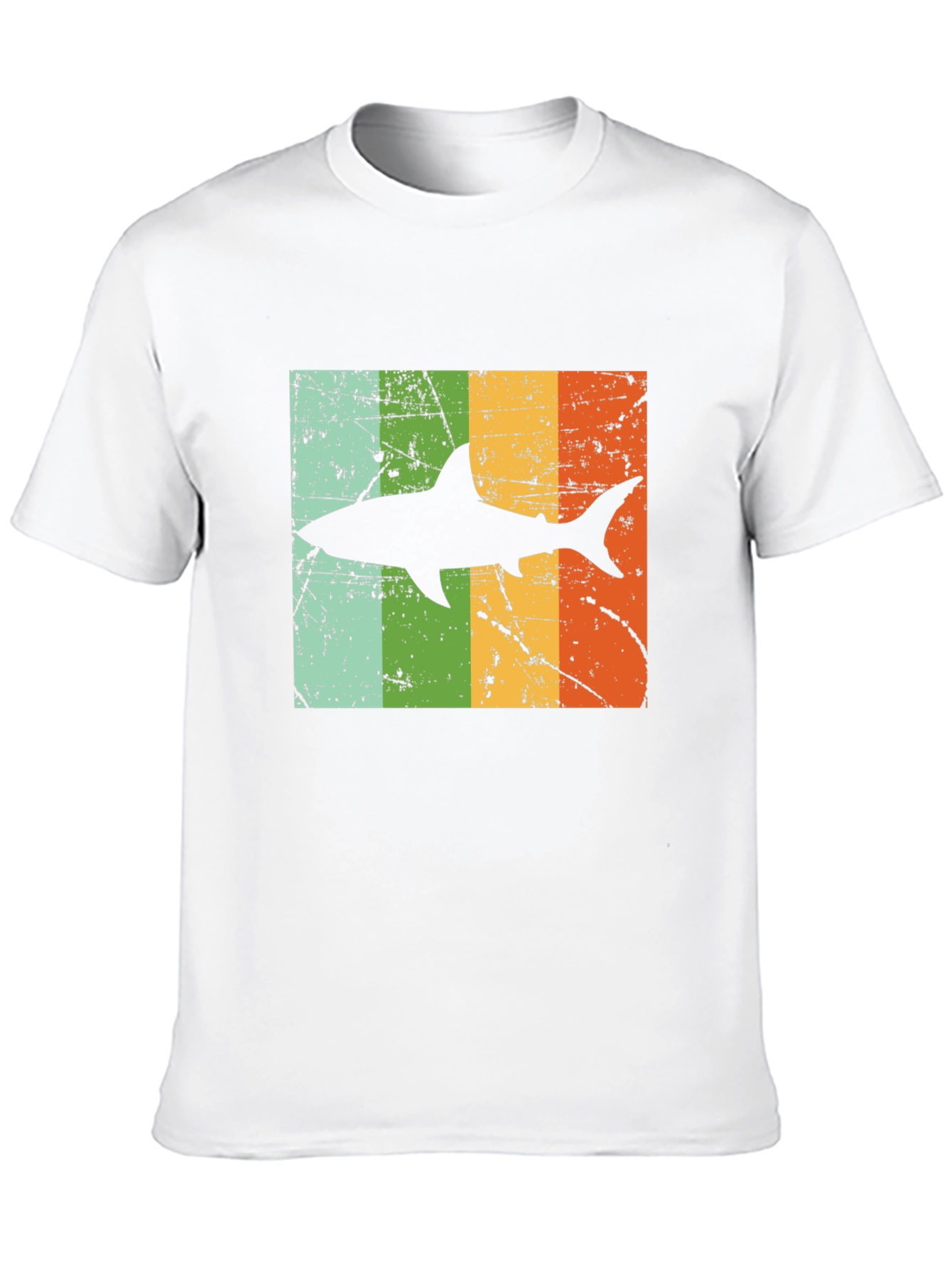 Retro Shark Graphic Tee - Mens Black T-Shirt