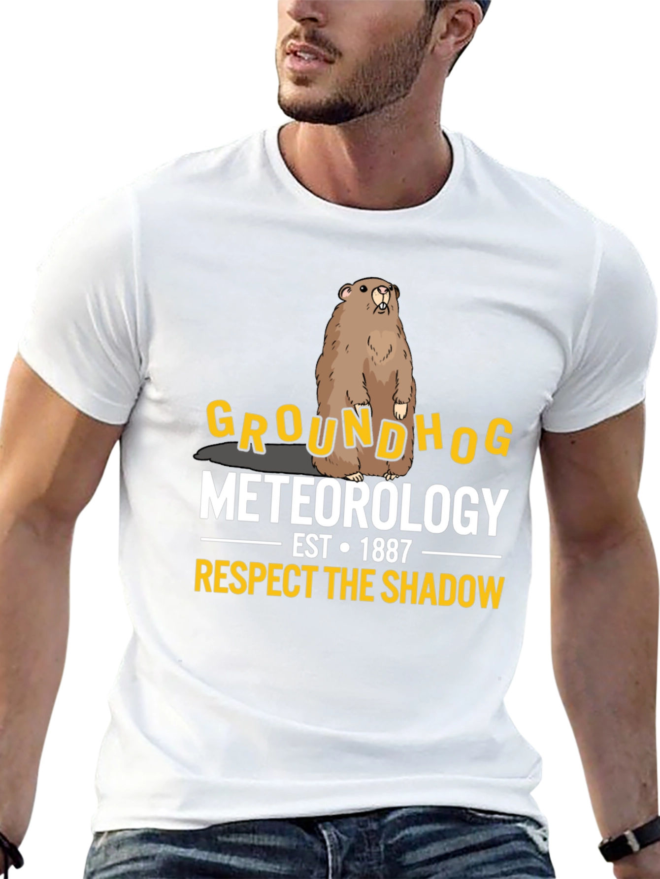 Groundhog Meteorology T-Shirt - Respect the Shadow